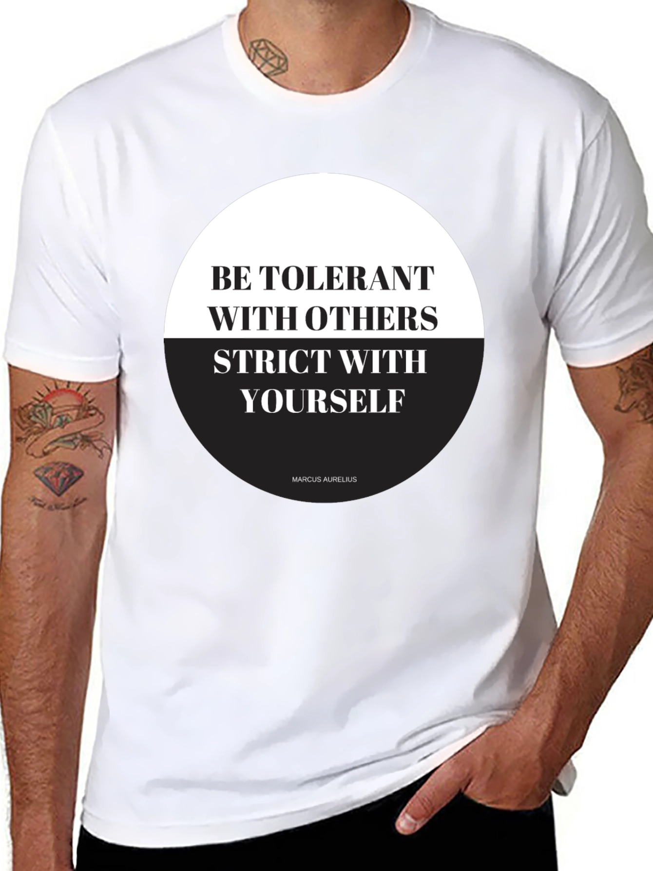 Stoic Philosophy T-Shirt - Be Tolerant Be Strict
