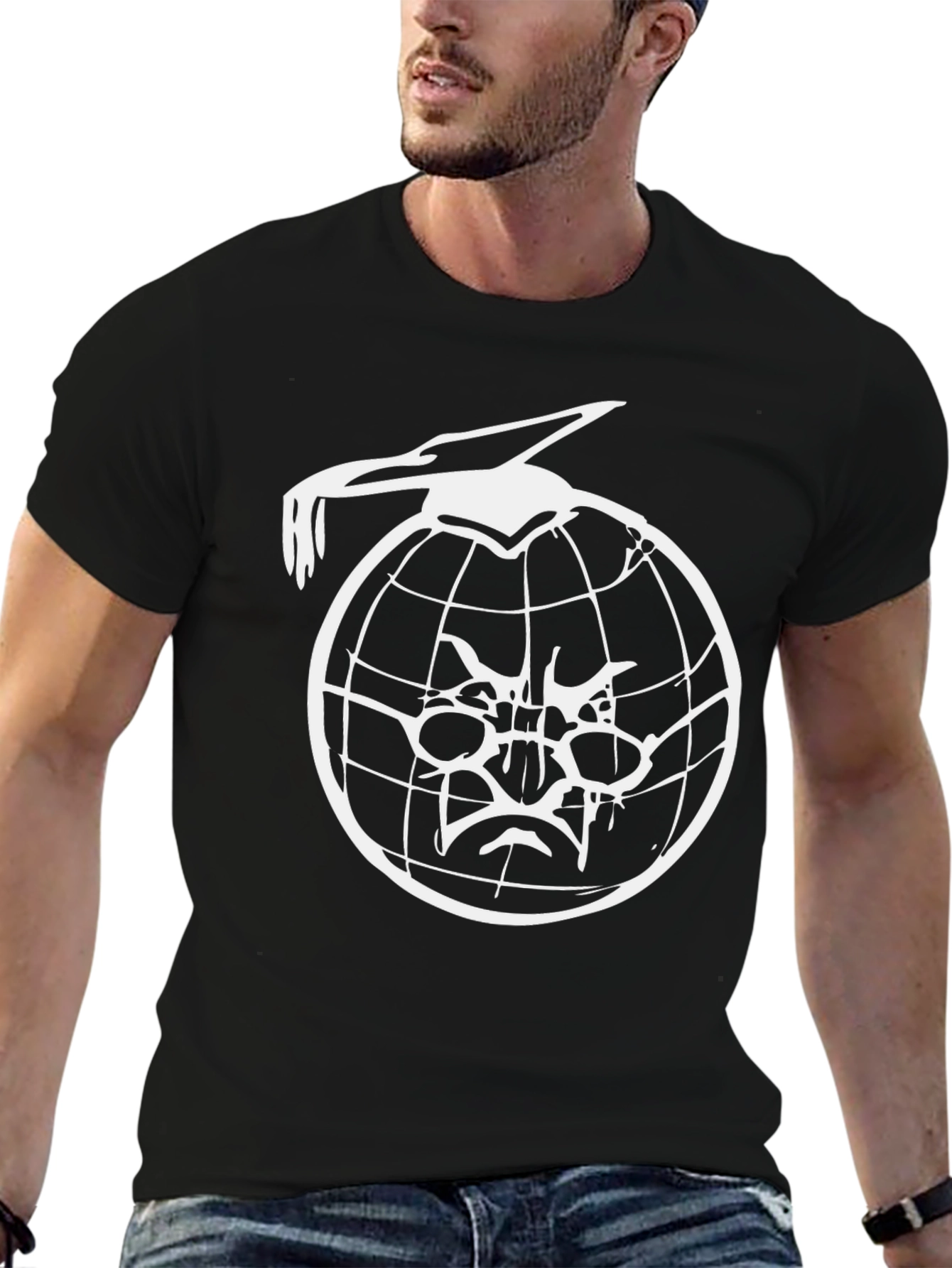 Globus Grenade Graphic T-Shirt - Black