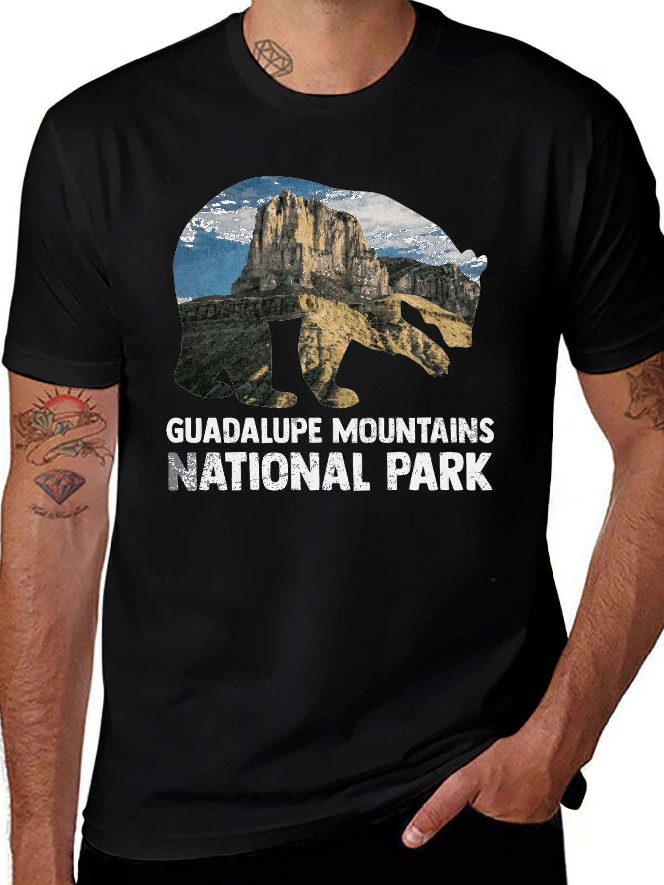 Guadalupe Mountains National Park Bear Graphic T-Shirt