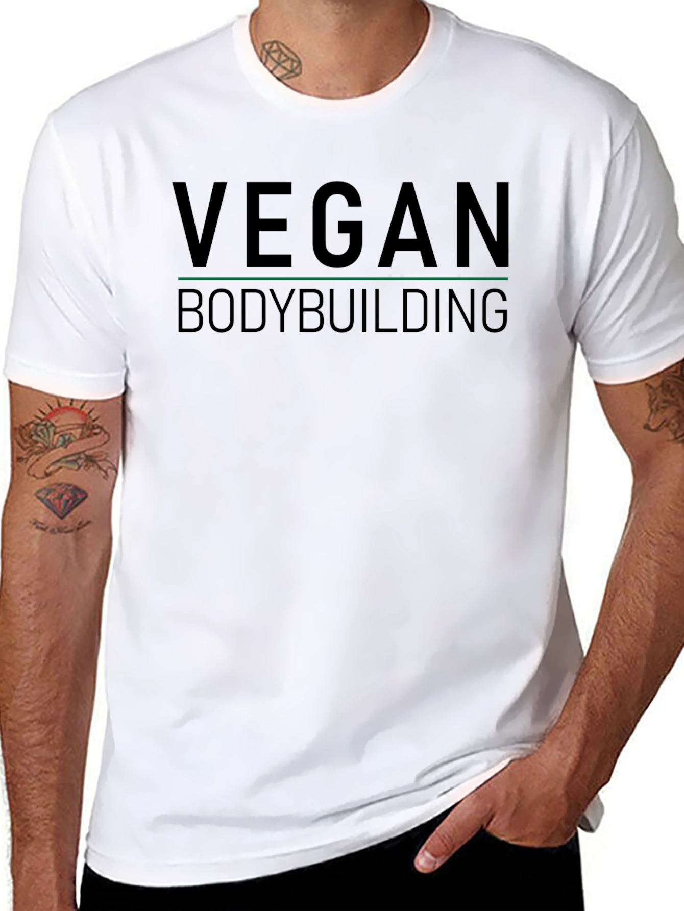 Vegan Bodybuilding Graphic T-Shirt