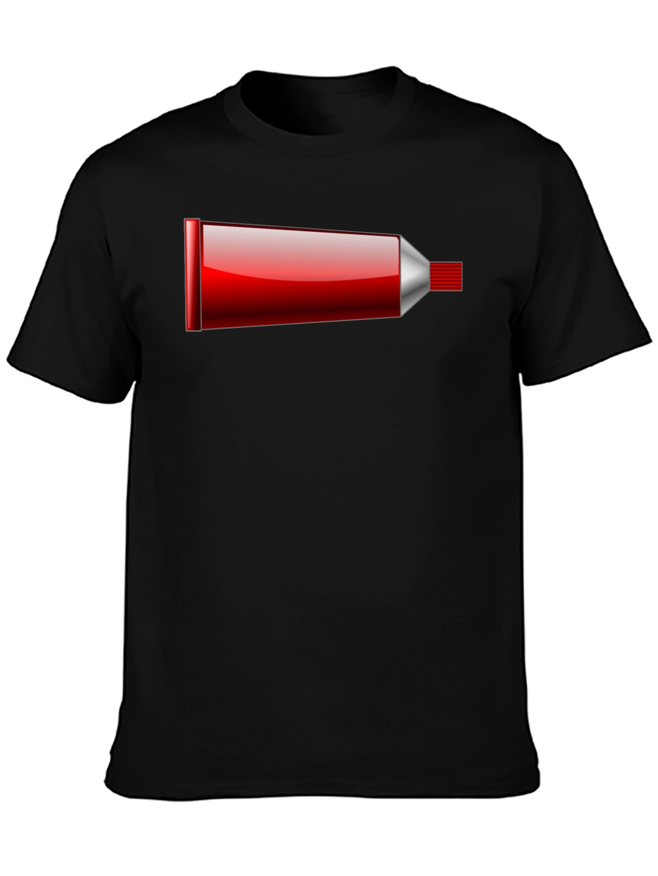 Novelty Toothpaste Tube Black T-Shirt