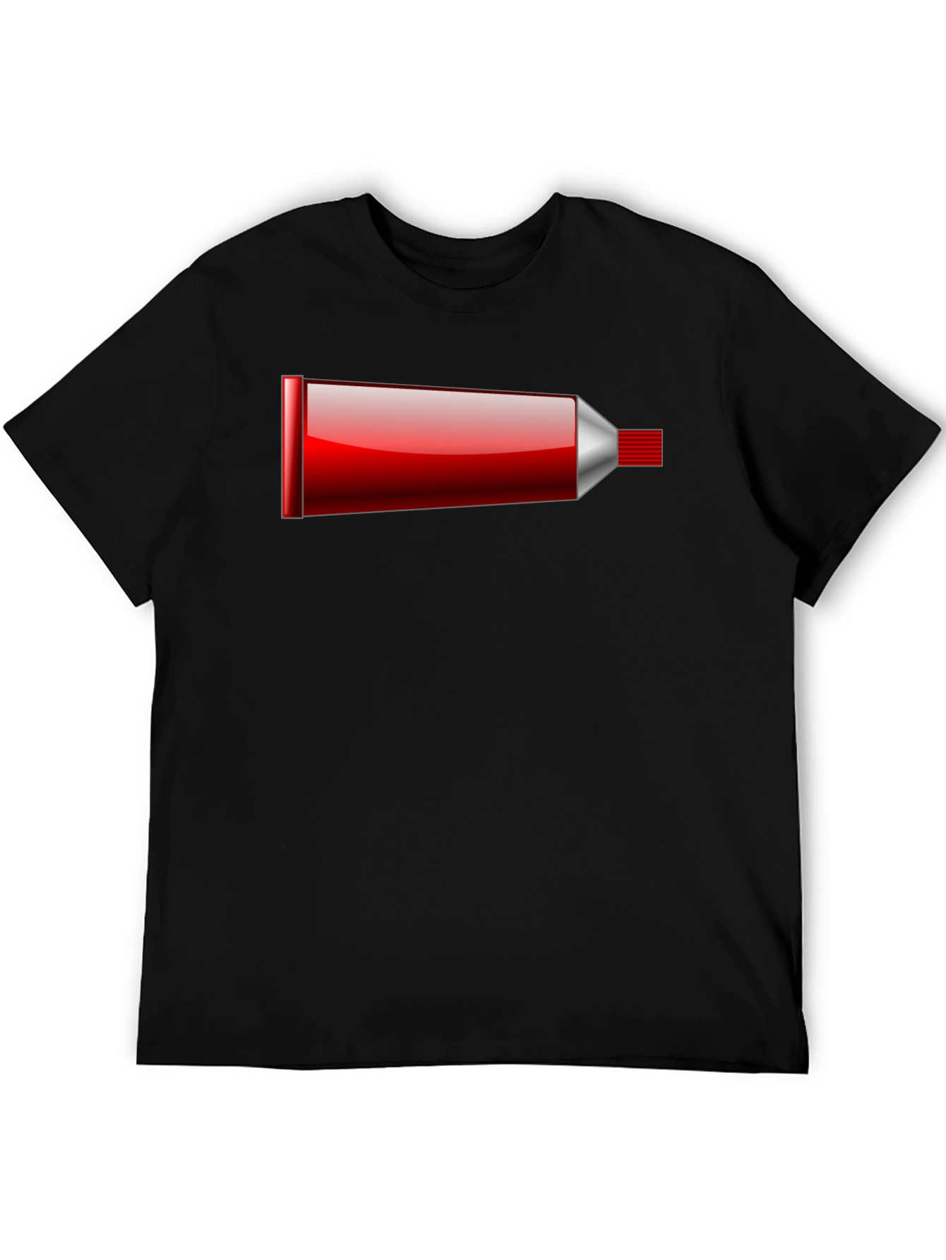 Novelty Toothpaste Tube Black T-Shirt