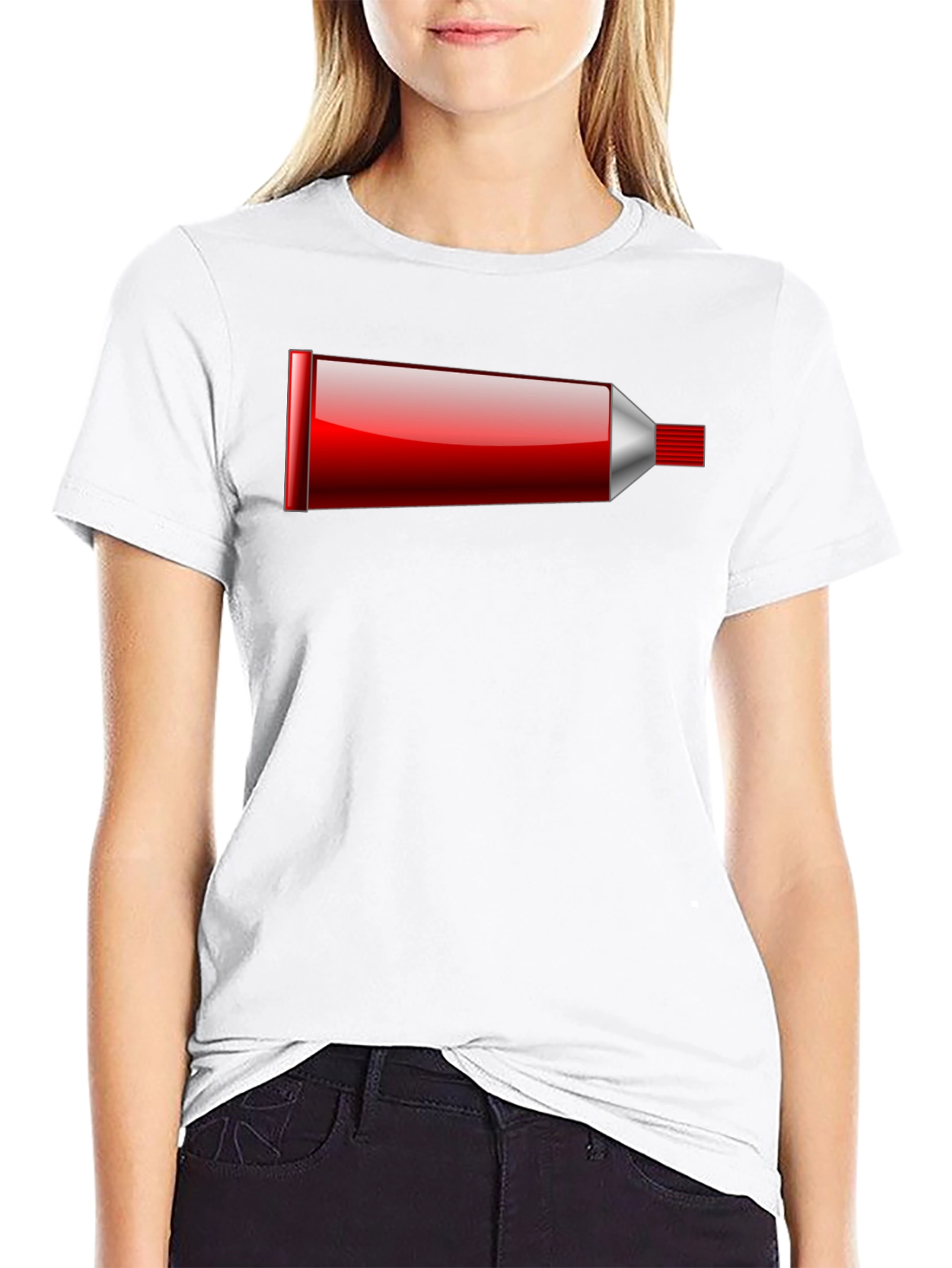 Novelty Toothpaste Tube Black T-Shirt