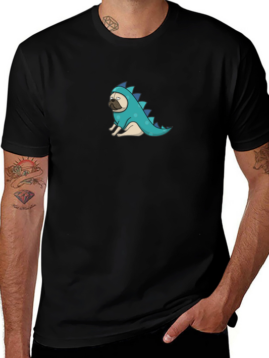 Pug Dinosaur Graphic Tee - Funny Dog T-Shirt