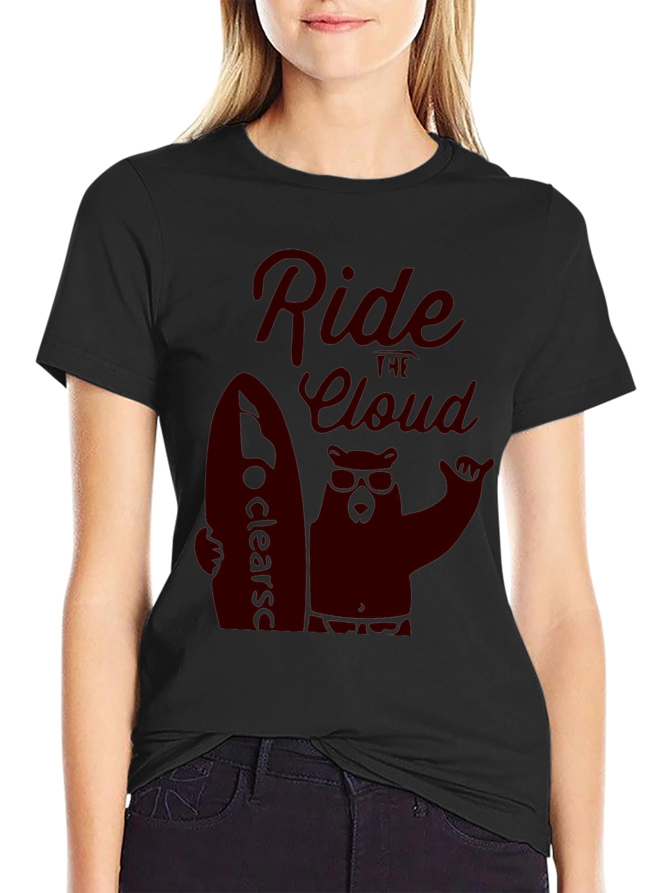Ride the Cloud Black T-Shirt Cool Graphic Tee