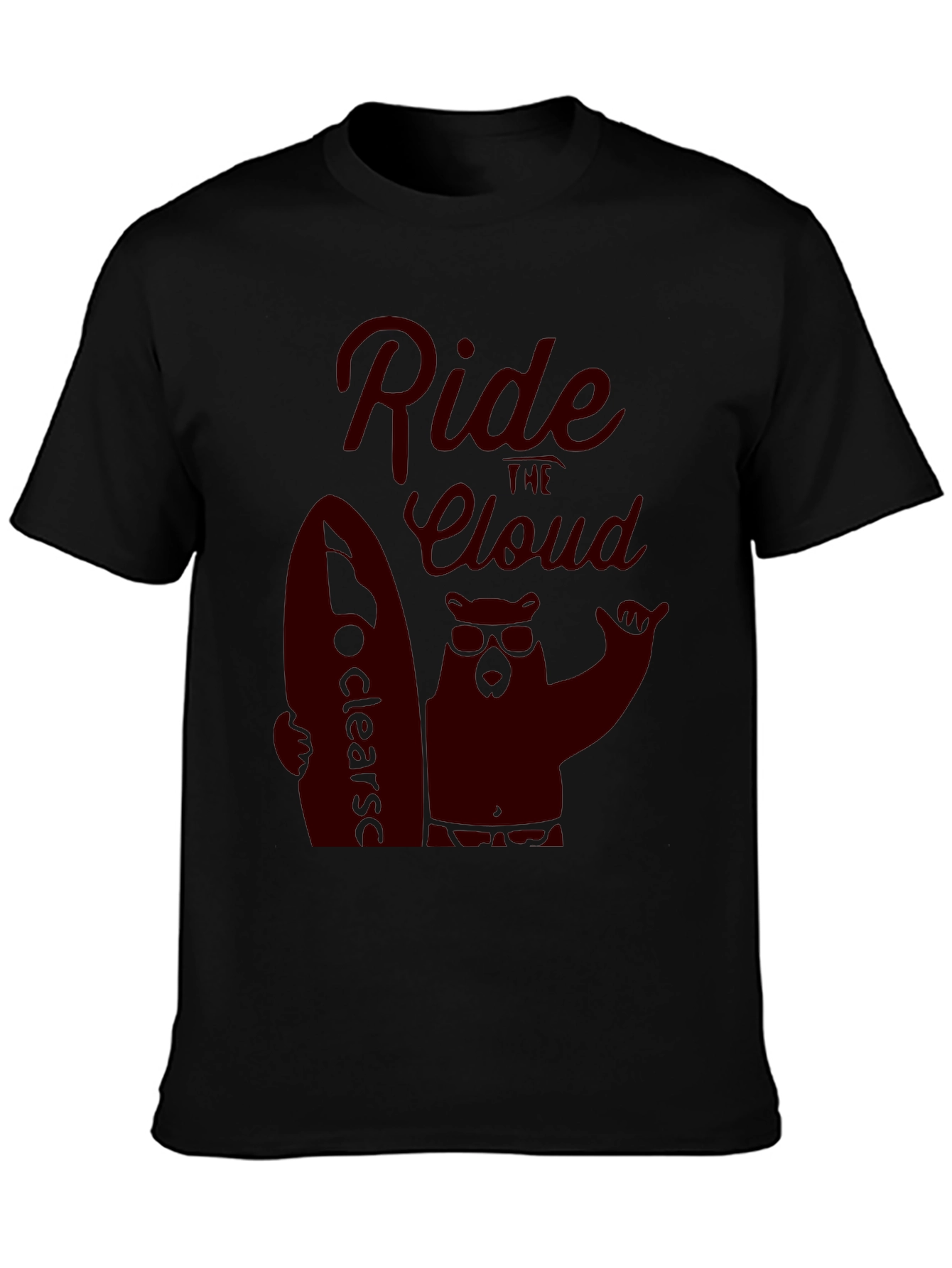 Ride the Cloud Black T-Shirt Cool Graphic Tee