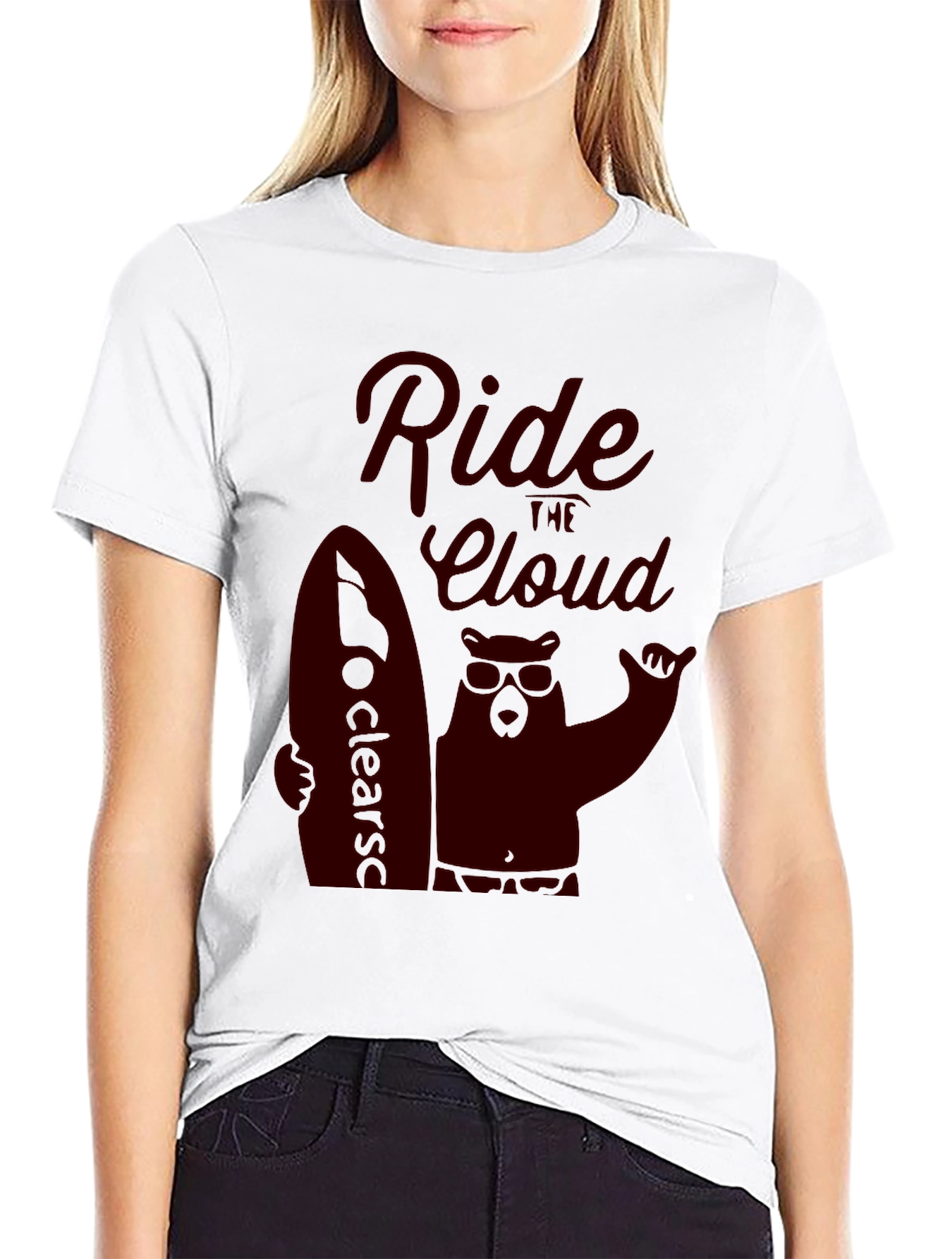 Ride the Cloud Black T-Shirt Cool Graphic Tee