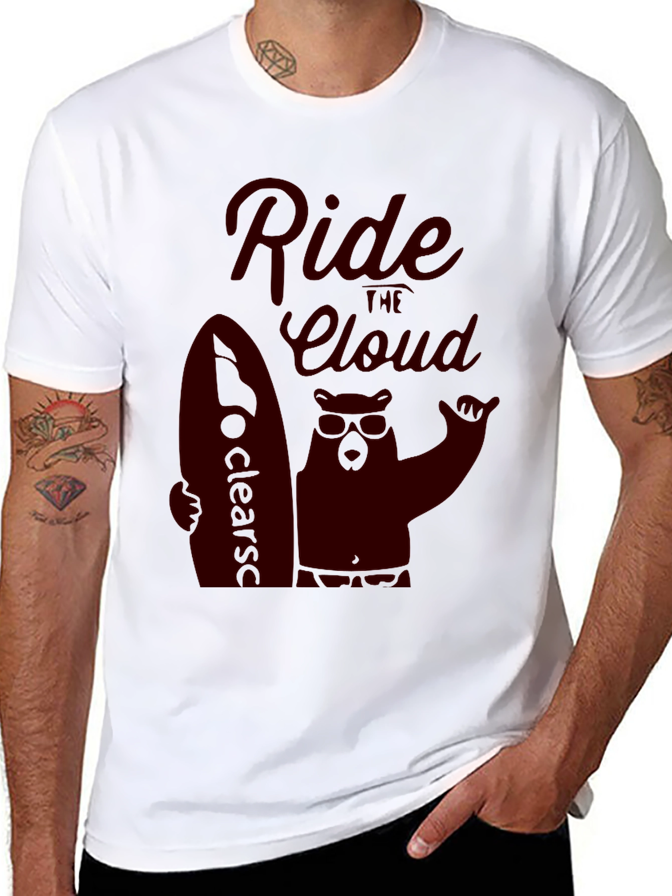 Ride the Cloud Black T-Shirt Cool Graphic Tee