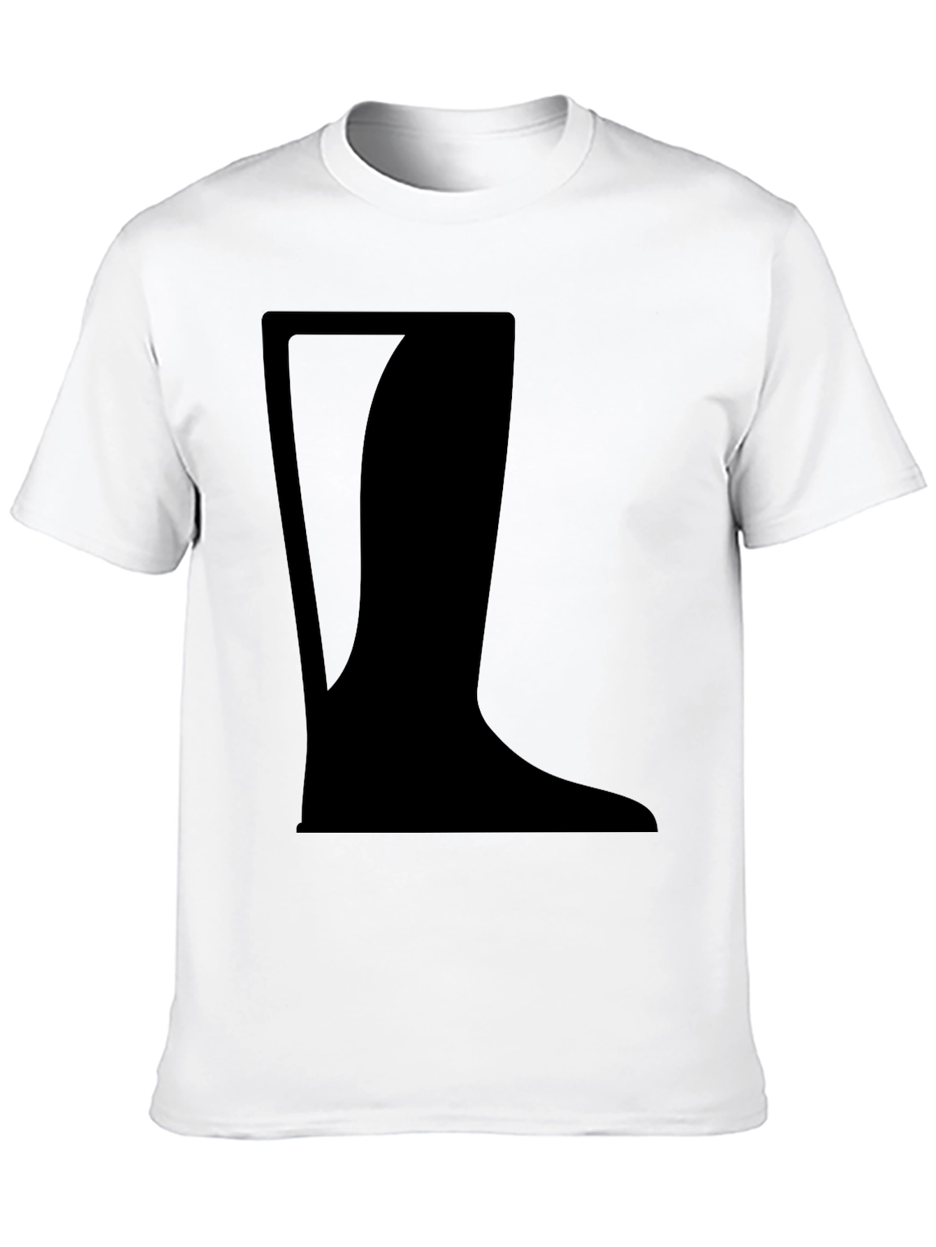 Mens Black T-Shirt with Boot Graphic