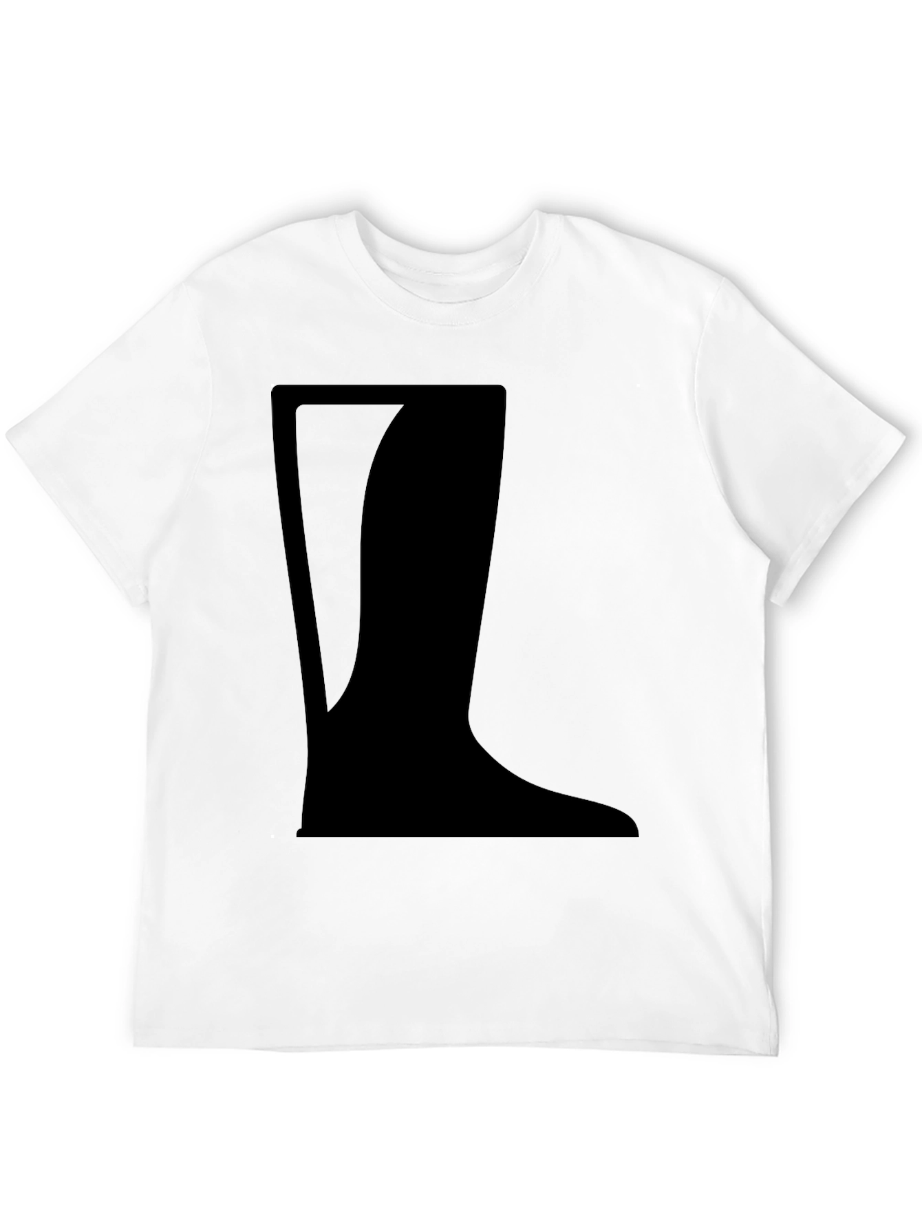 Mens Black T-Shirt with Boot Graphic