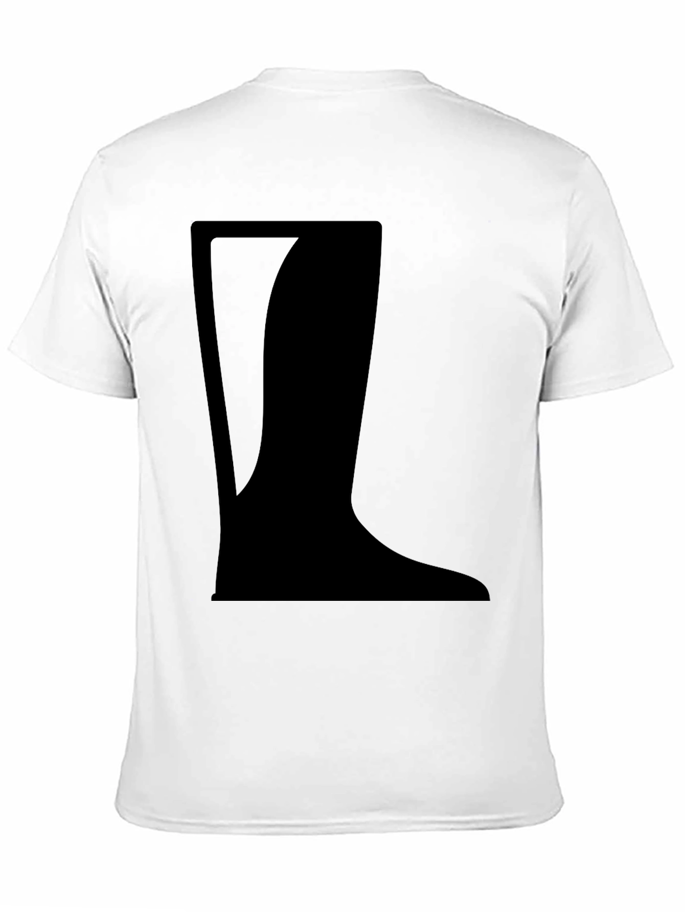Mens Black T-Shirt with Boot Graphic