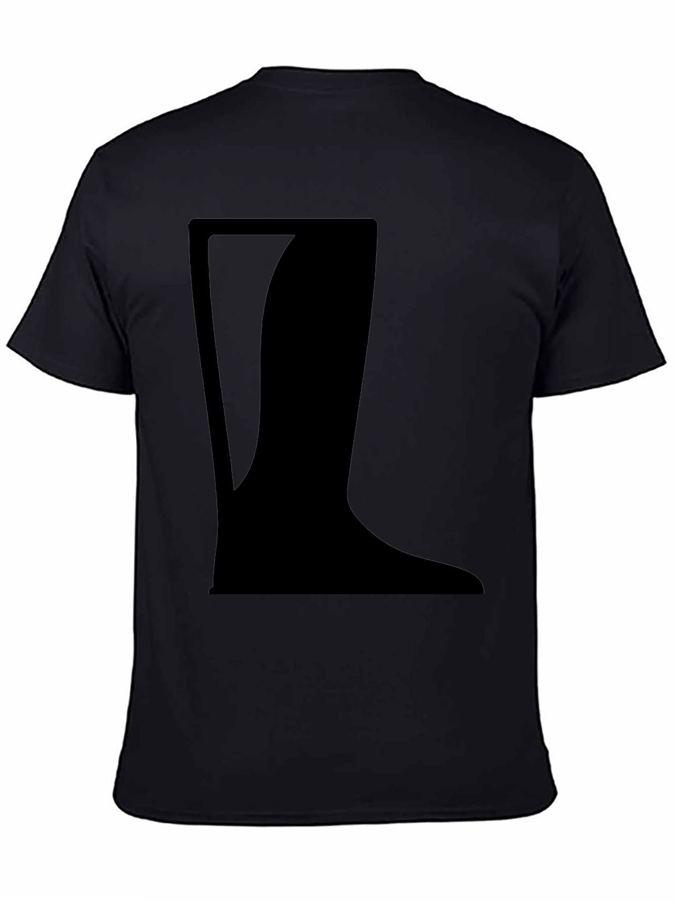 Mens Black T-Shirt with Boot Graphic