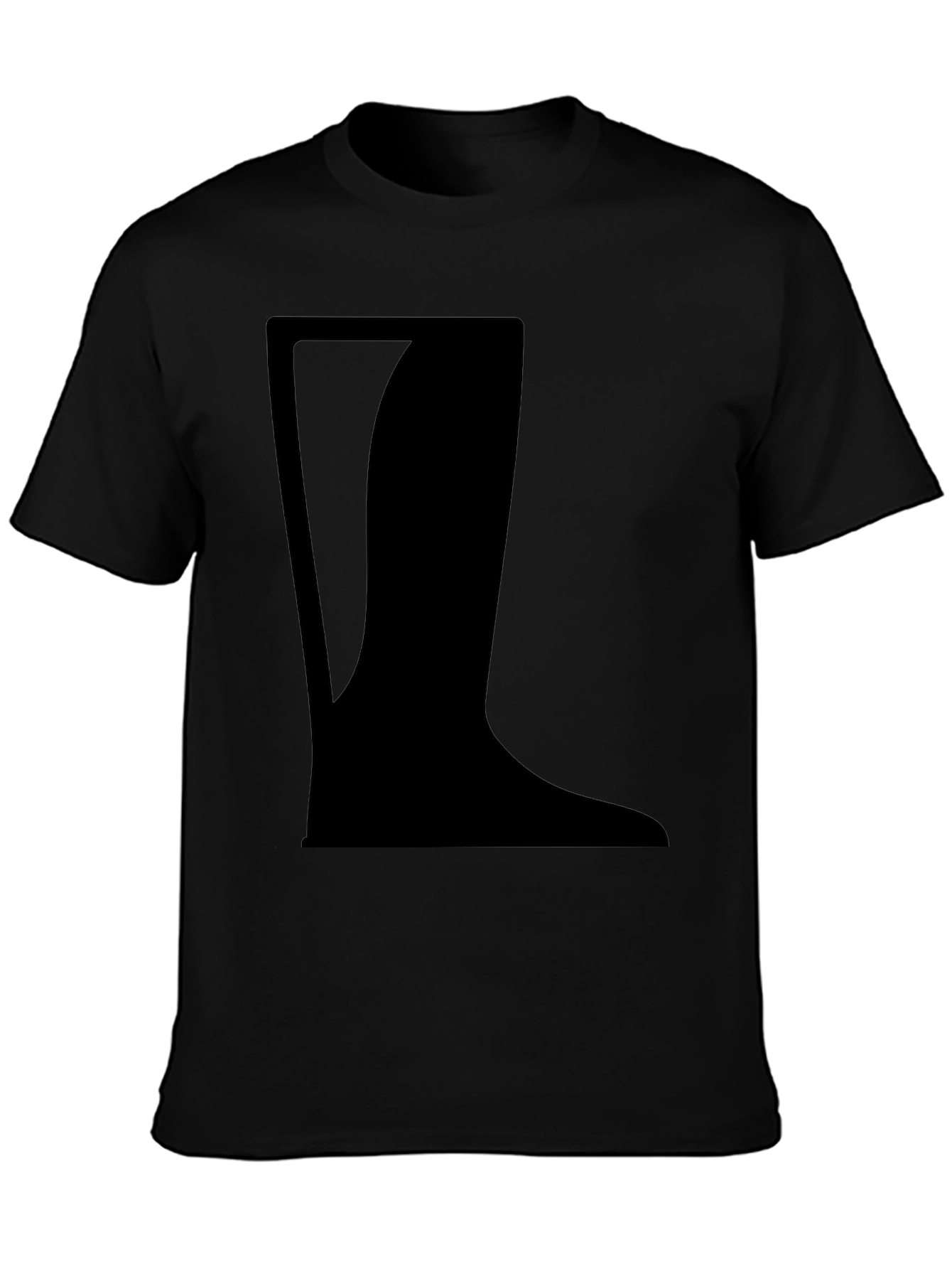 Mens Black T-Shirt with Boot Graphic