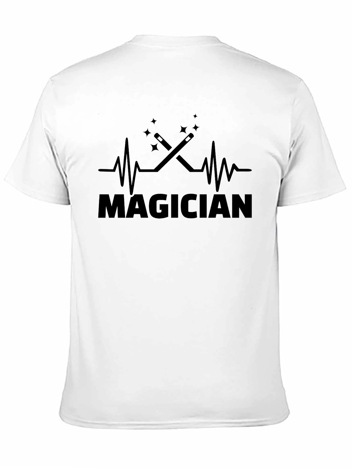 Magician Heartbeat Graphic Tee - Black T-Shirt