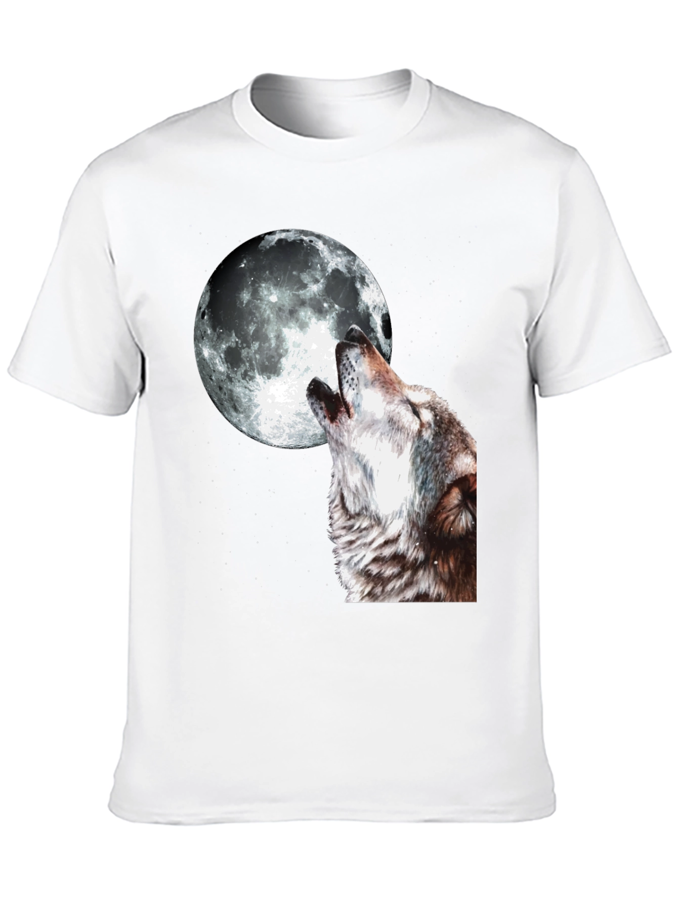 Wolf Howling at Moon Graphic T-Shirt