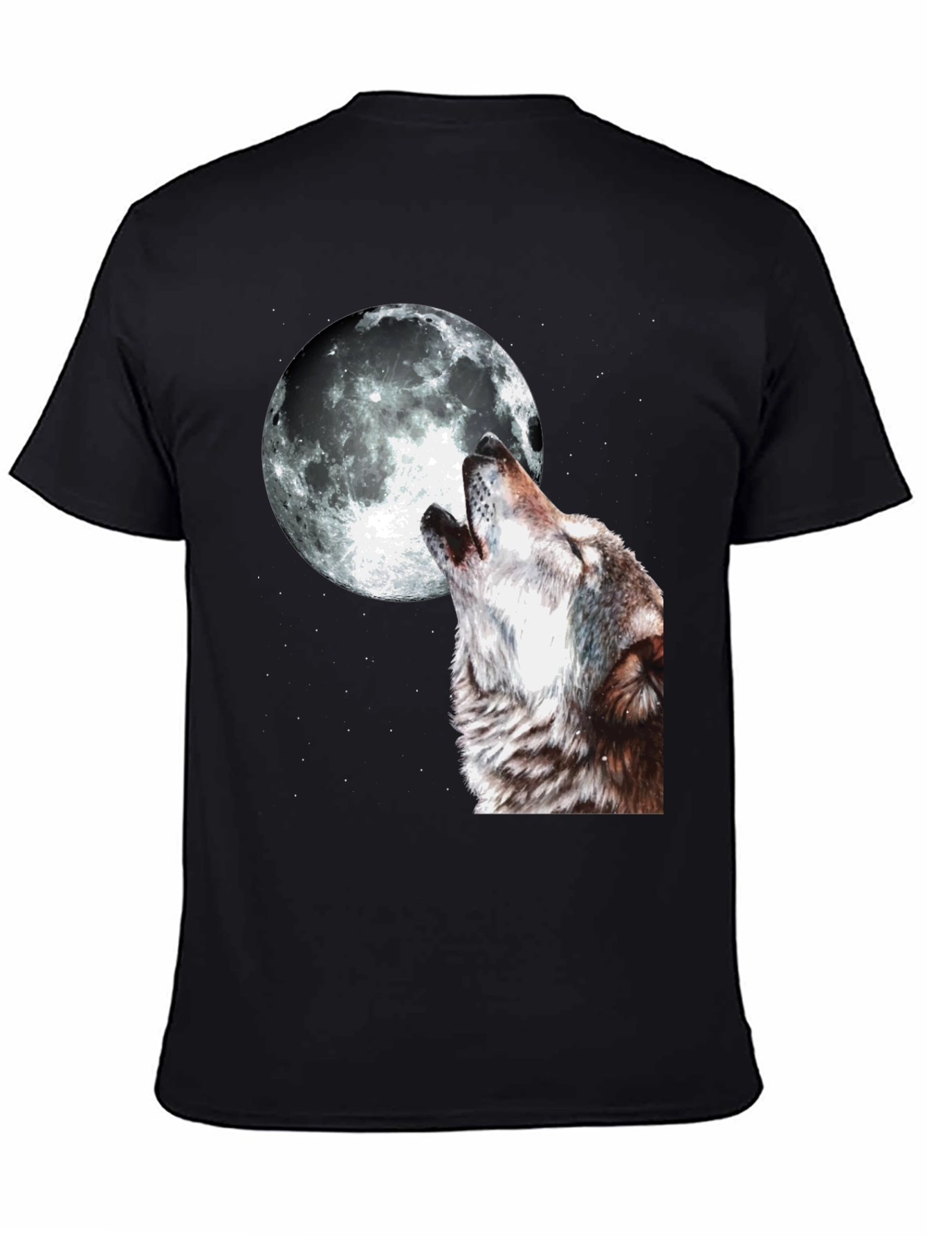 Wolf Howling at Moon Graphic T-Shirt