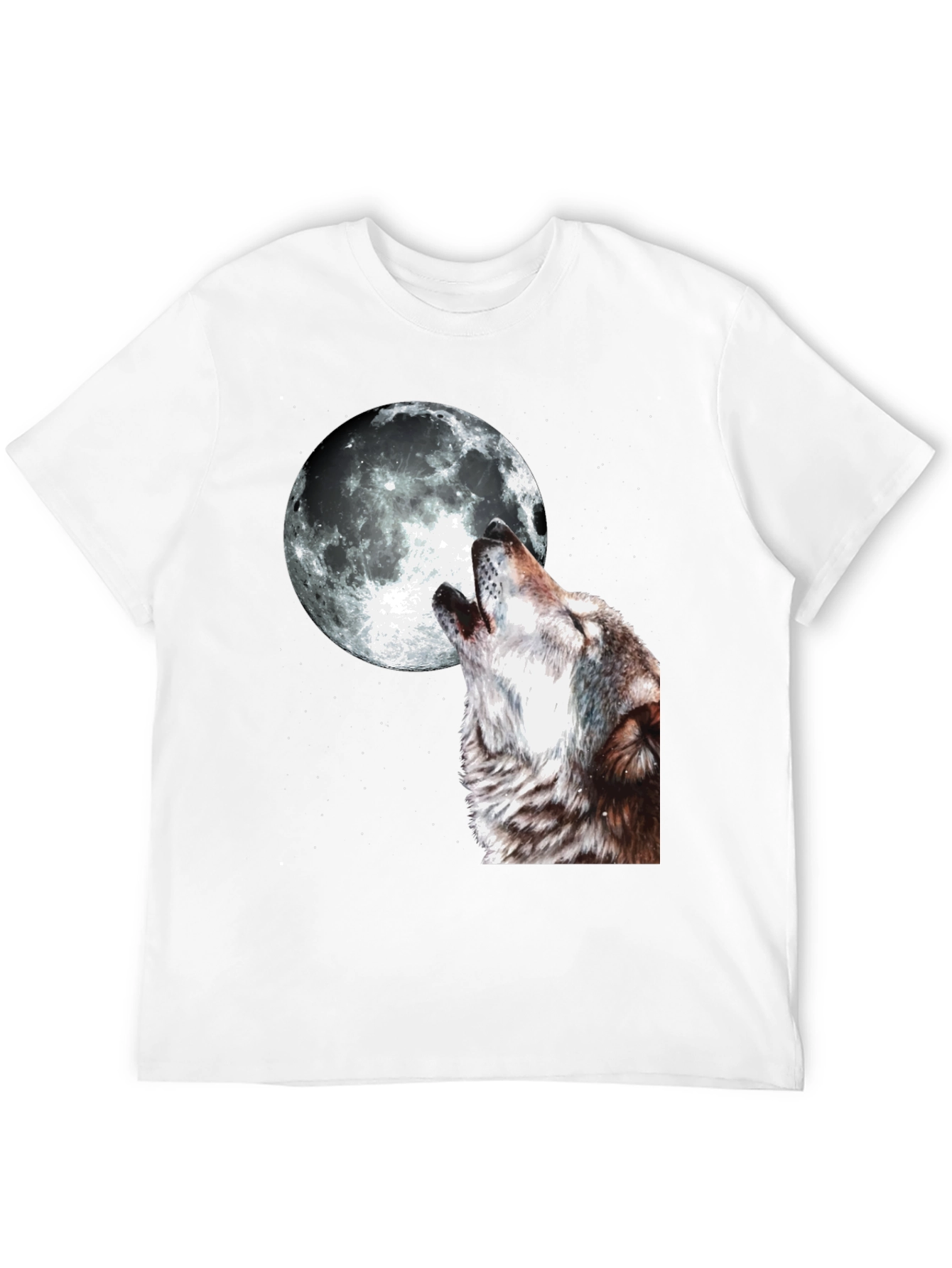 Wolf Howling at Moon Graphic T-Shirt