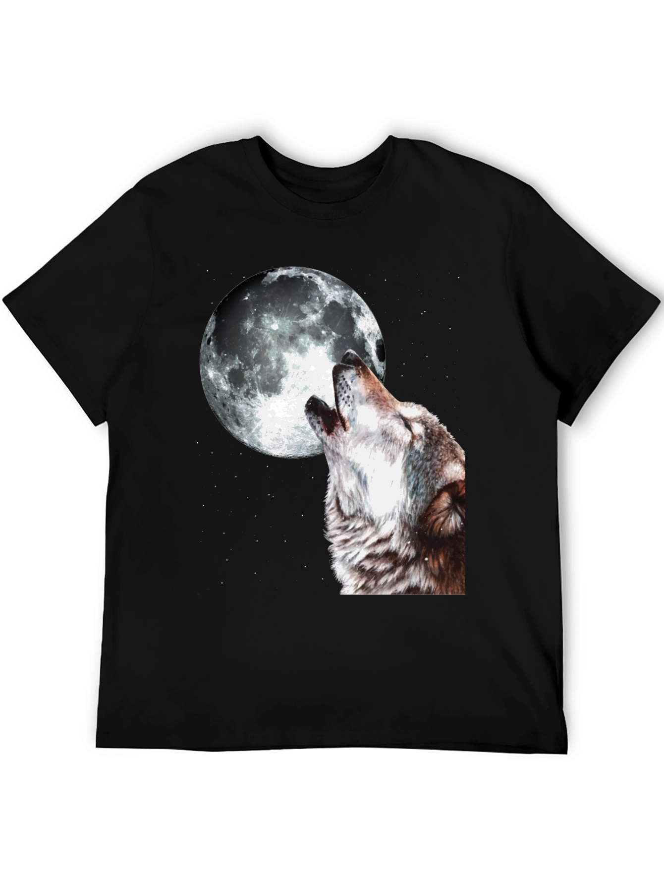 Wolf Howling at Moon Graphic T-Shirt