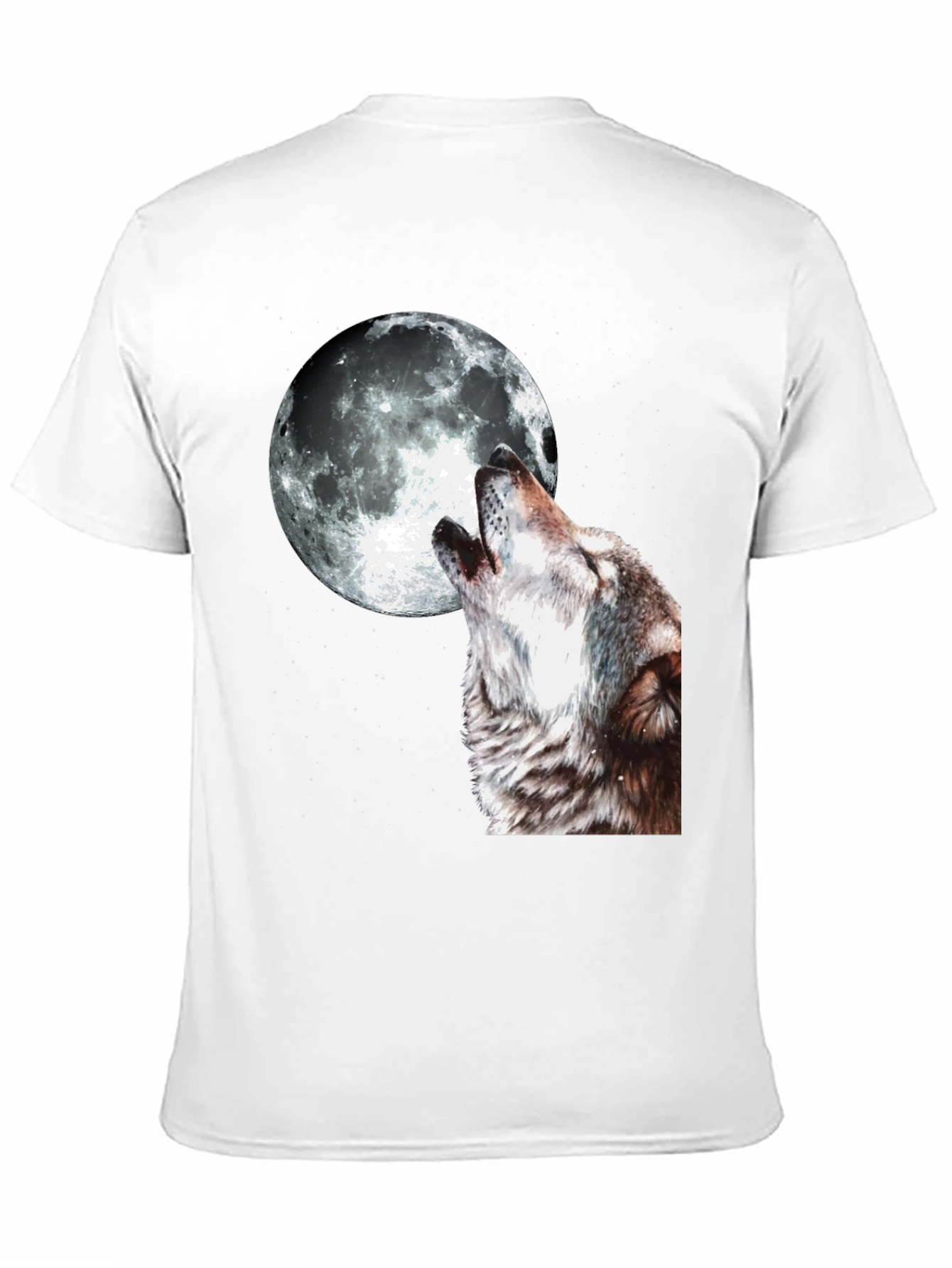 Wolf Howling at Moon Graphic T-Shirt