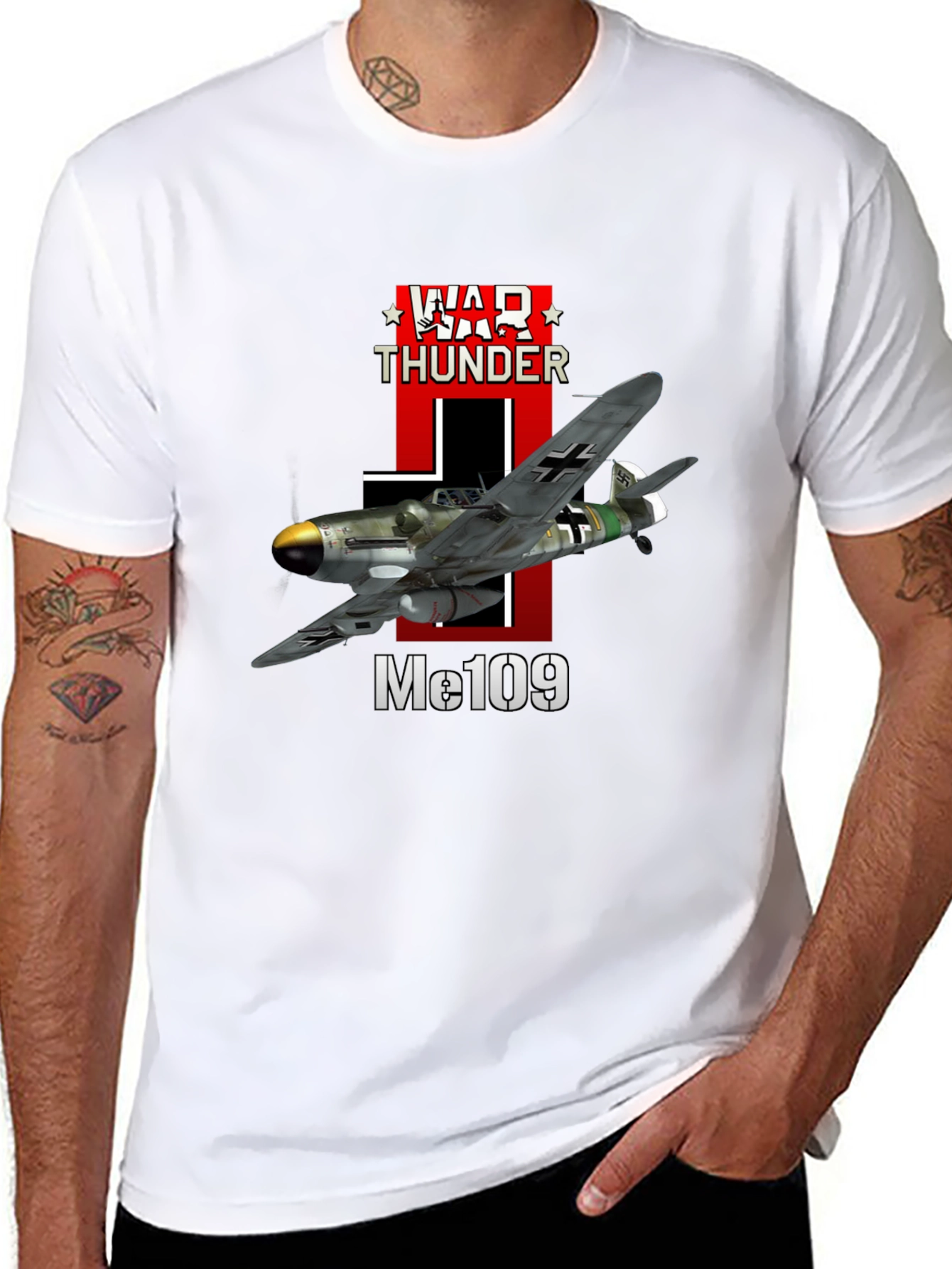War Thunder Me109 Airplane Graphic T-Shirt