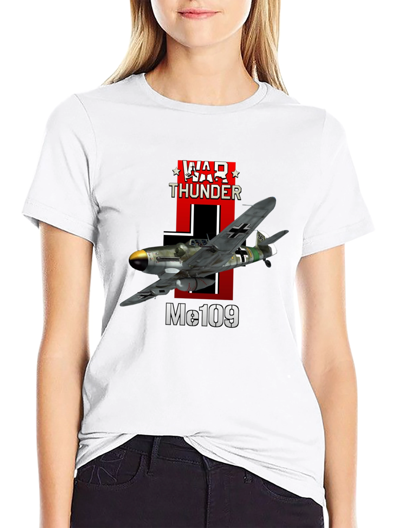 War Thunder Me109 Airplane Graphic T-Shirt