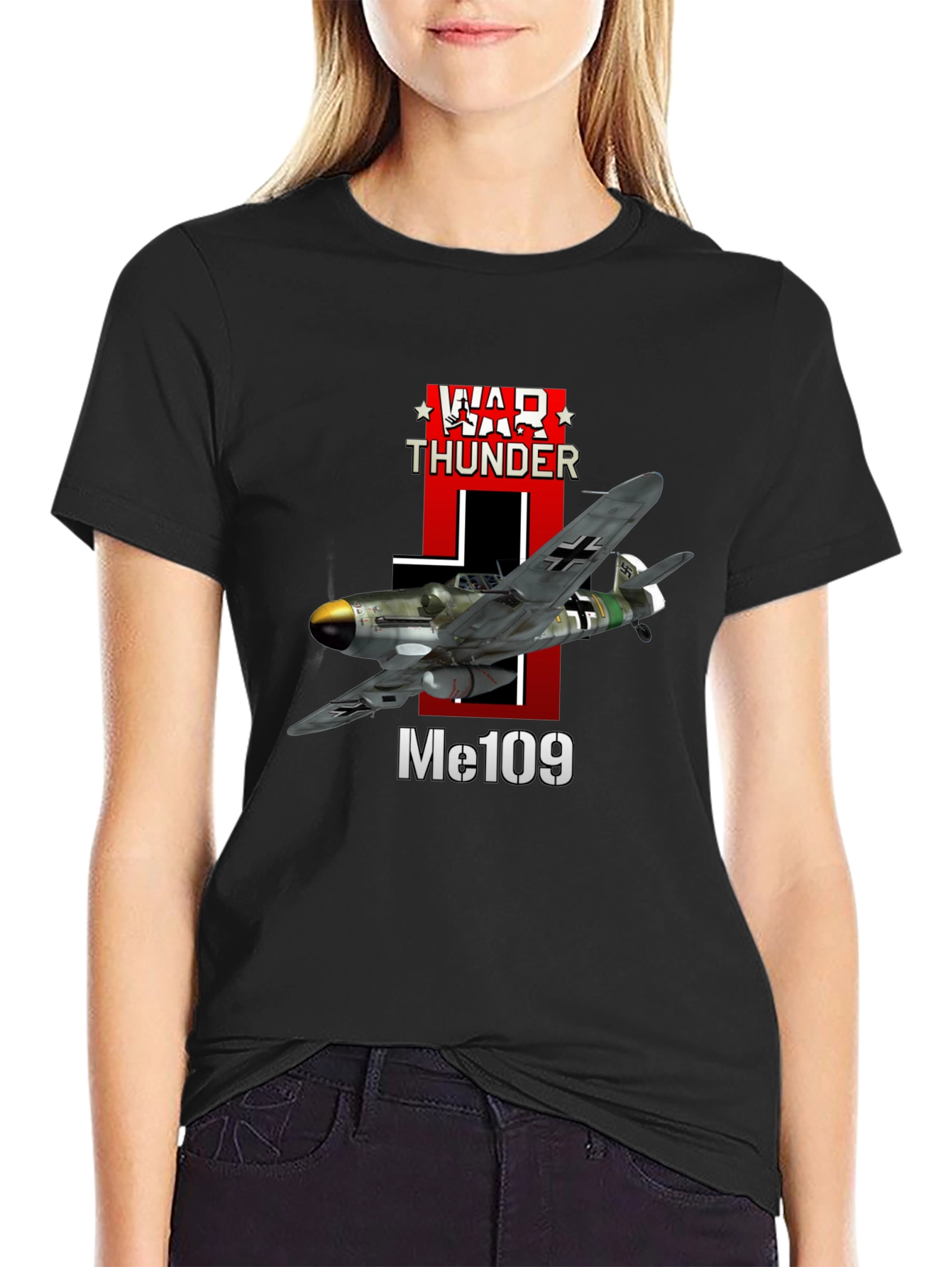 War Thunder Me109 Airplane Graphic T-Shirt