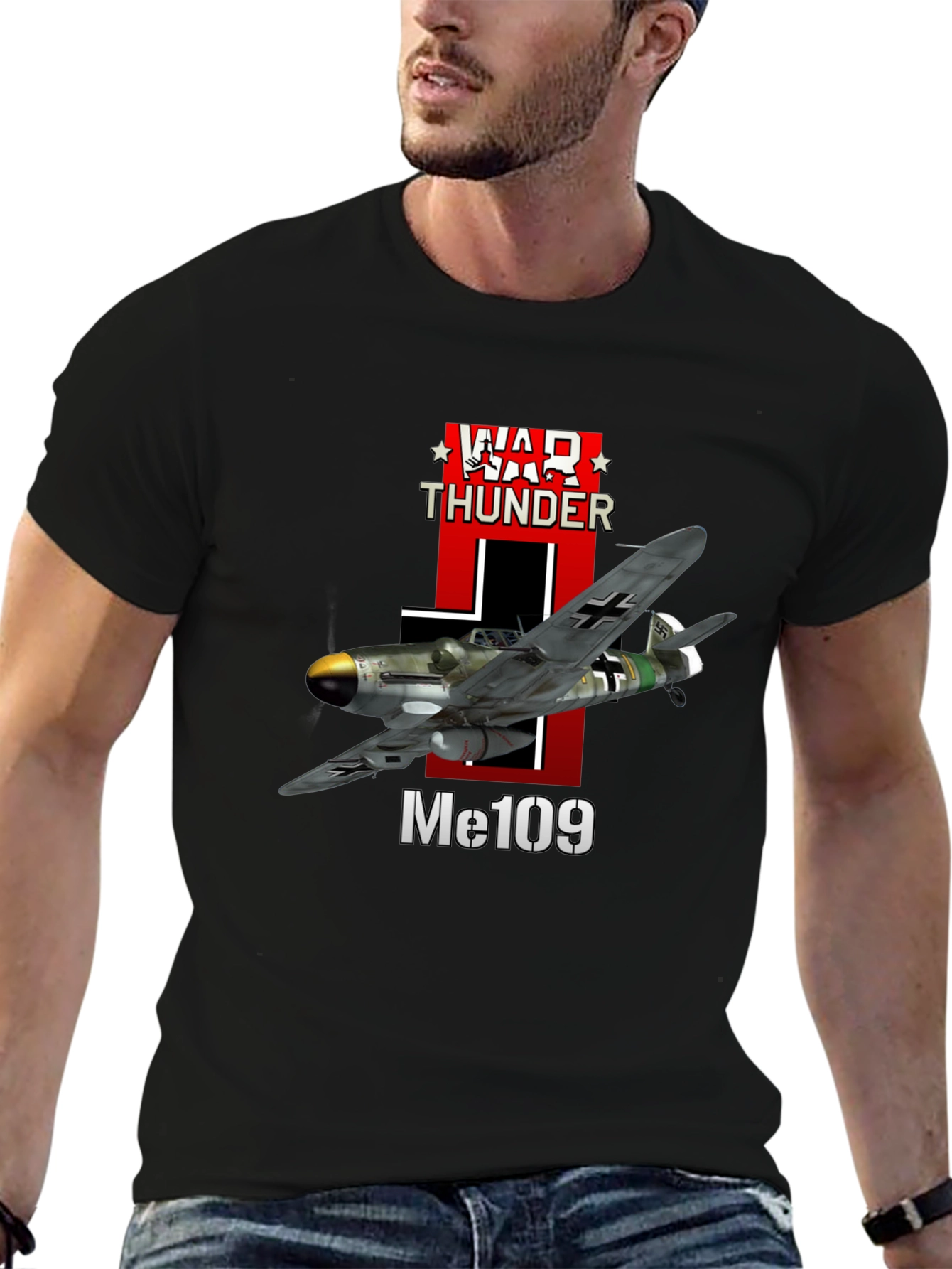 War Thunder Me109 Airplane Graphic T-Shirt