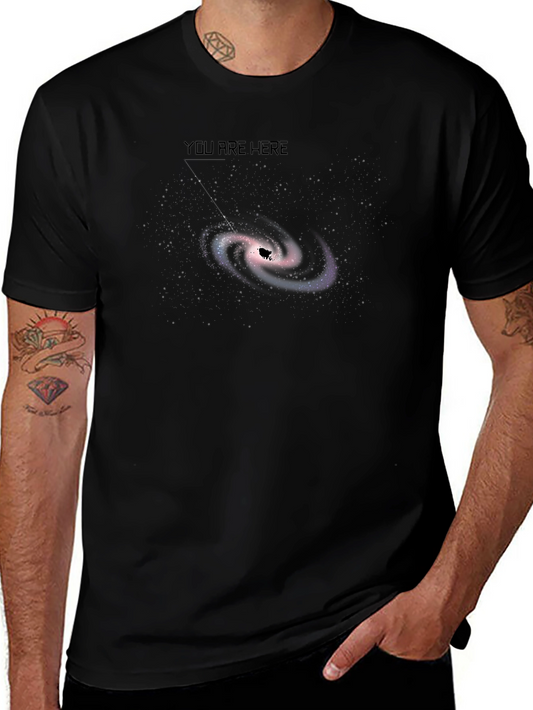 You Are Here Galaxy Black T-Shirt