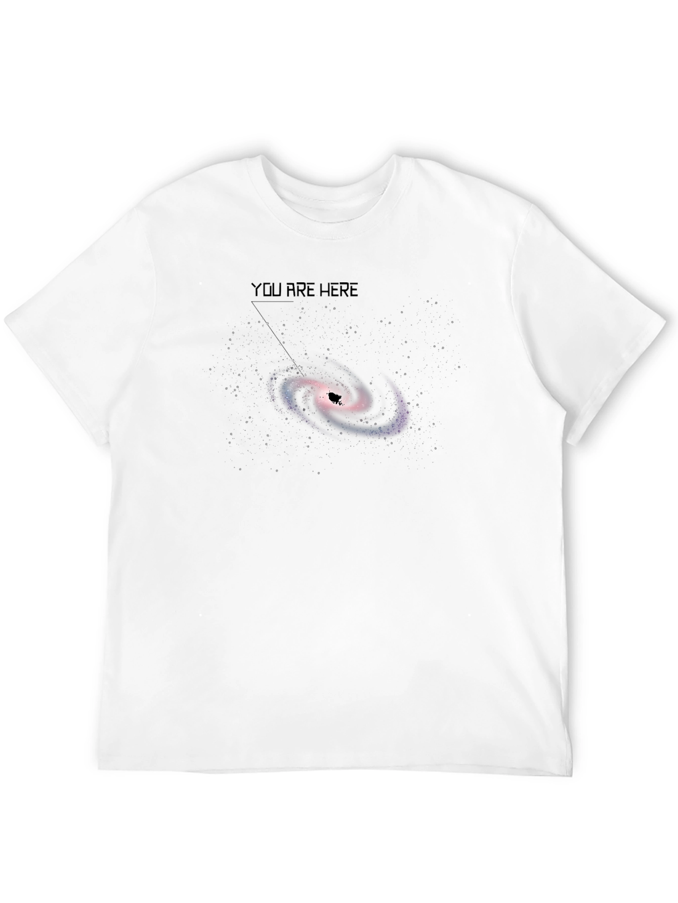 You Are Here Galaxy Black T-Shirt