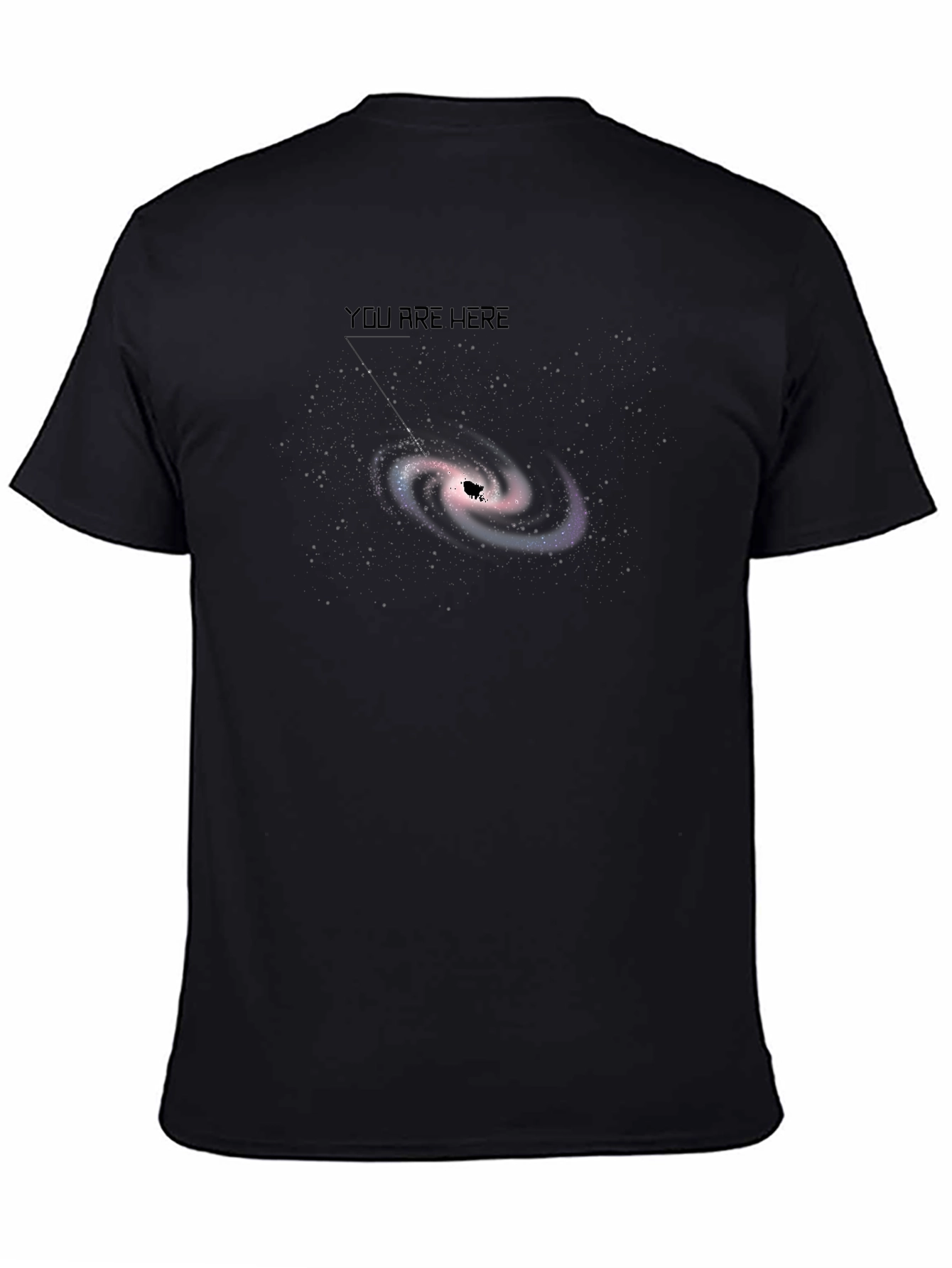 You Are Here Galaxy Black T-Shirt