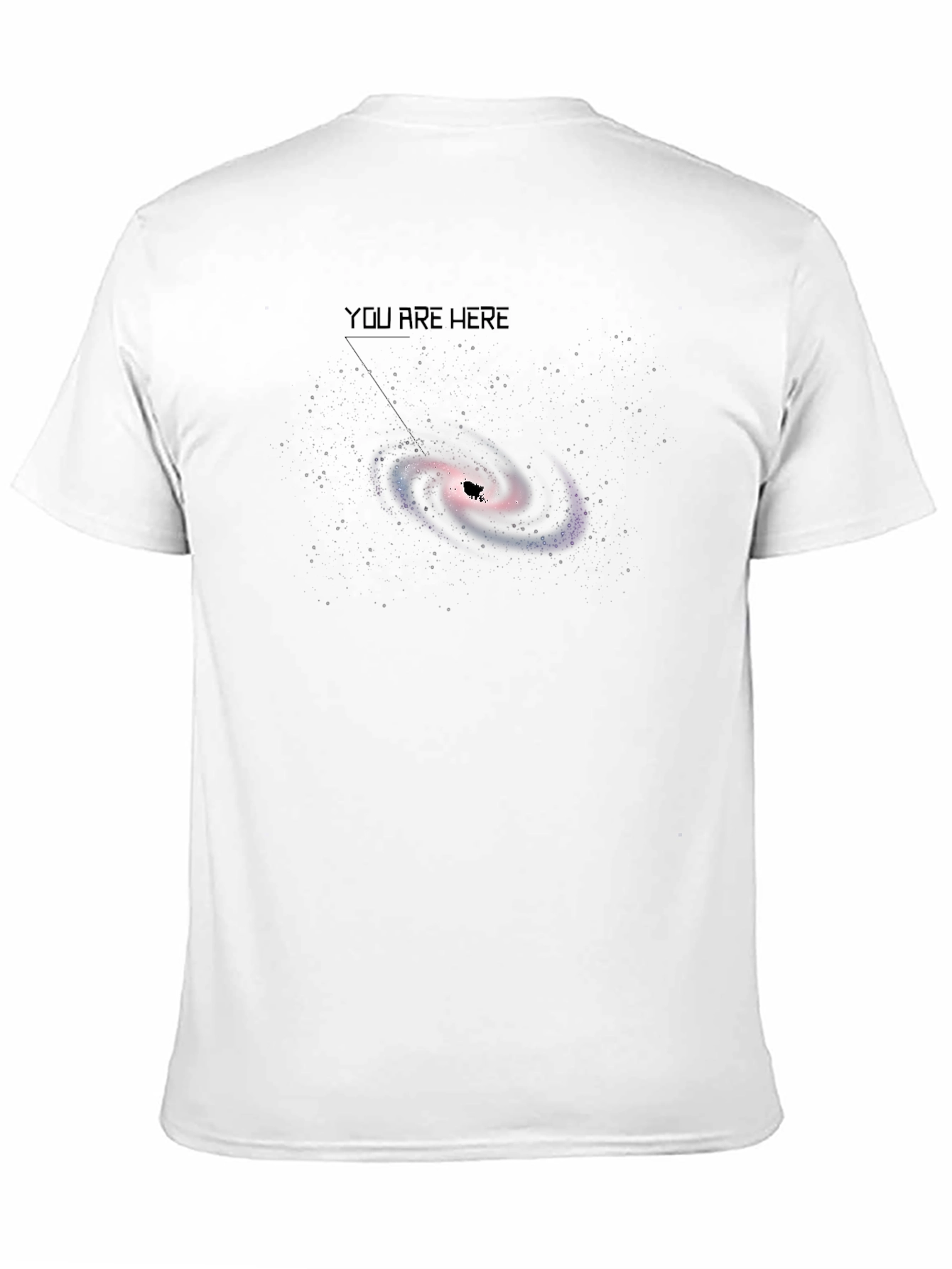 You Are Here Galaxy Black T-Shirt