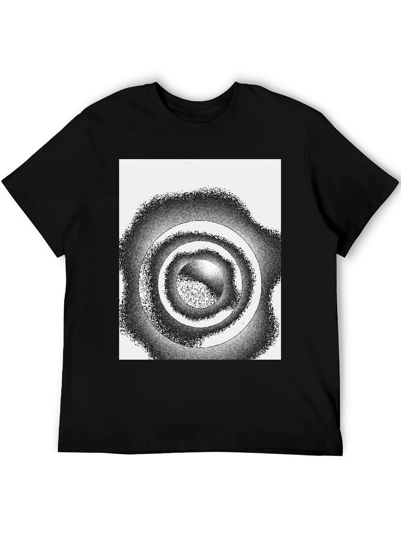 Abstract Circle Graphic Tee - Modern Style