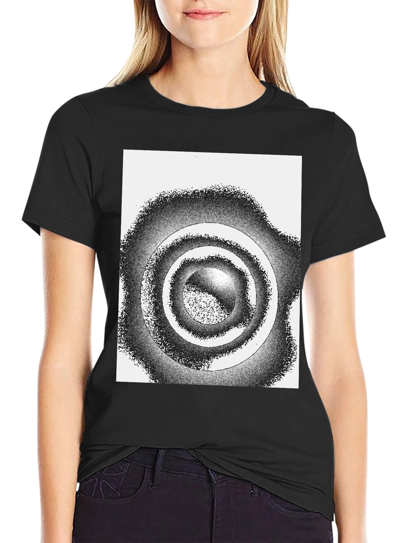 Abstract Circle Graphic Tee - Modern Style
