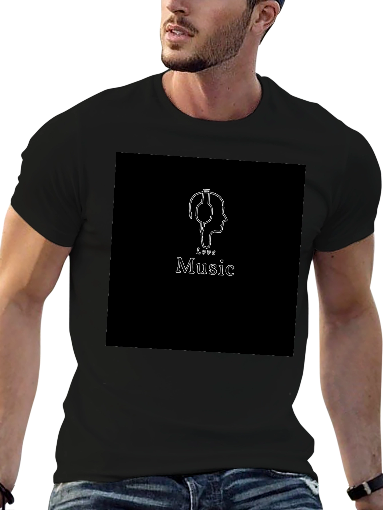 Love Music Black T-Shirt - Stylish Graphic Tee
