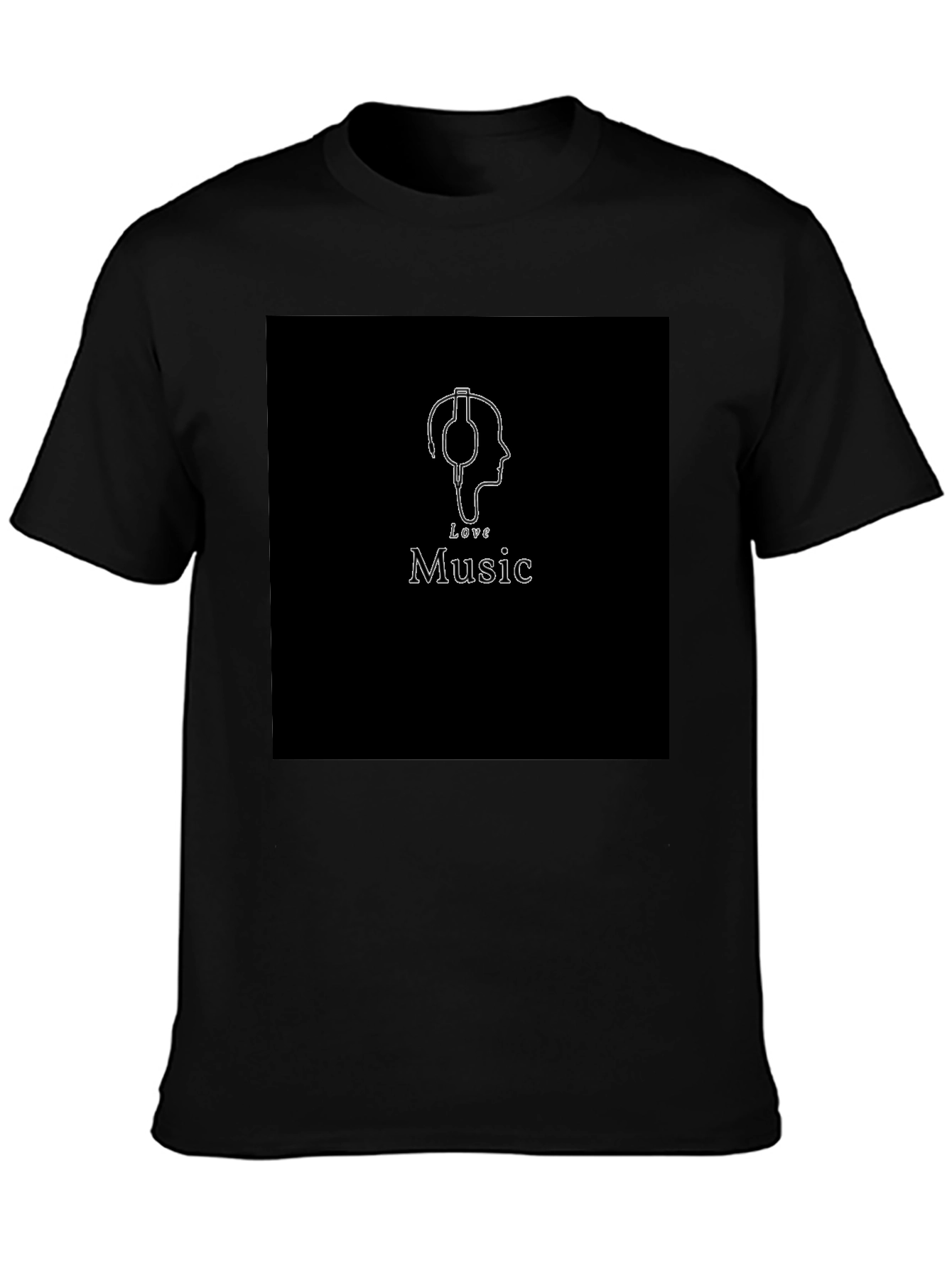 Love Music Black T-Shirt - Stylish Graphic Tee