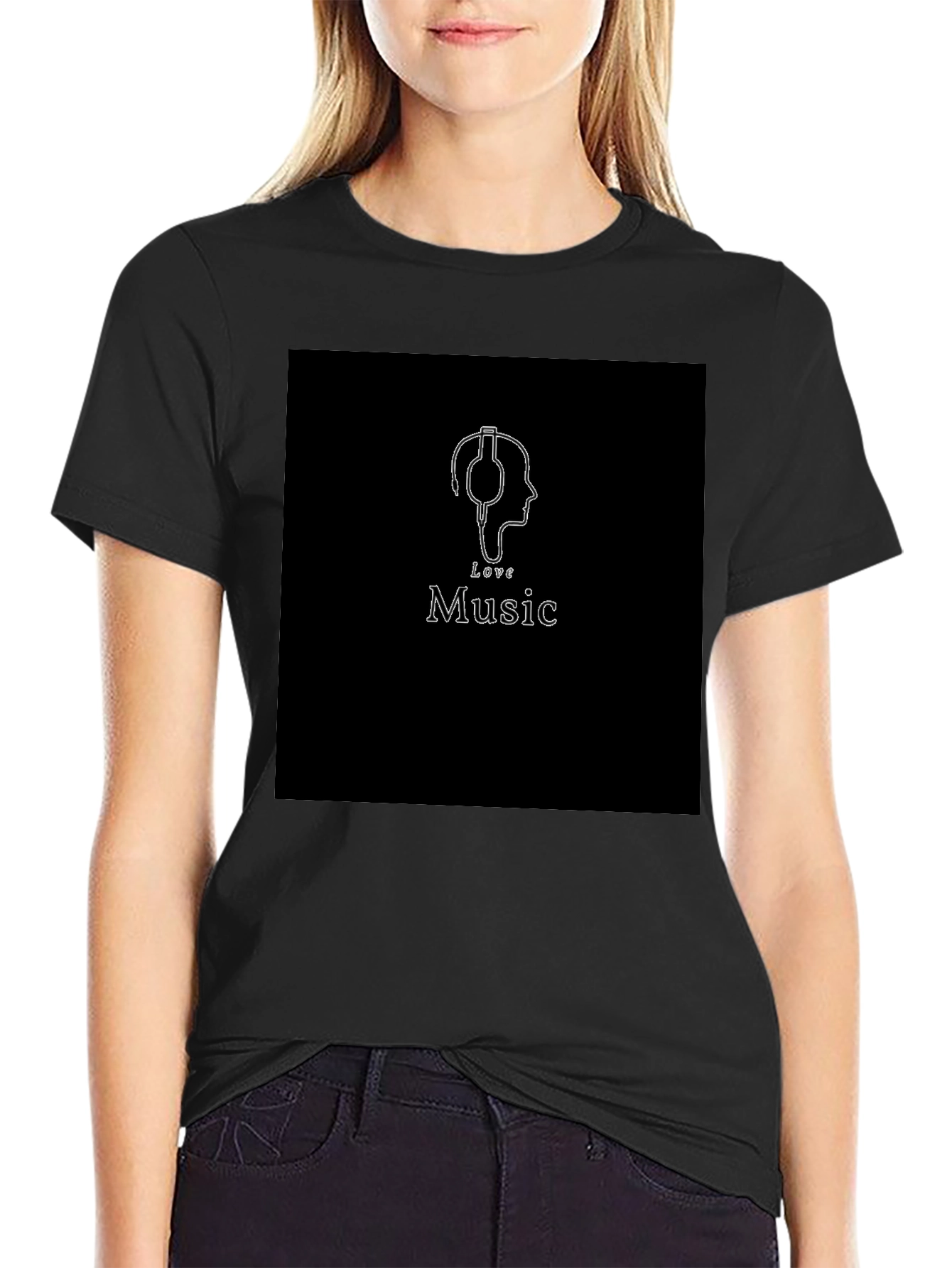 Love Music Black T-Shirt - Stylish Graphic Tee