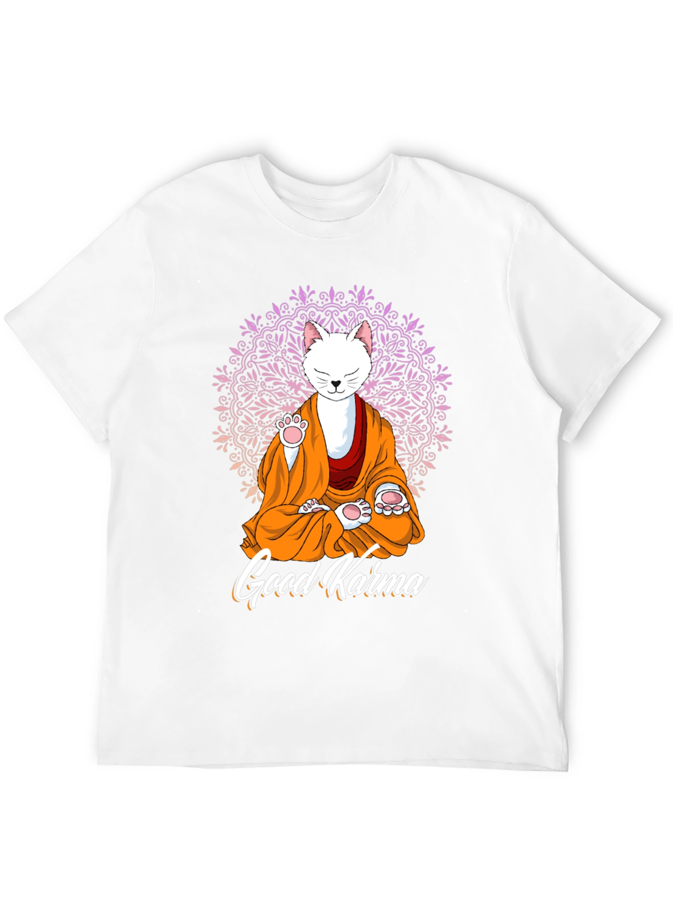 Good Karma Cat T-Shirt - Meditating Feline Tee
