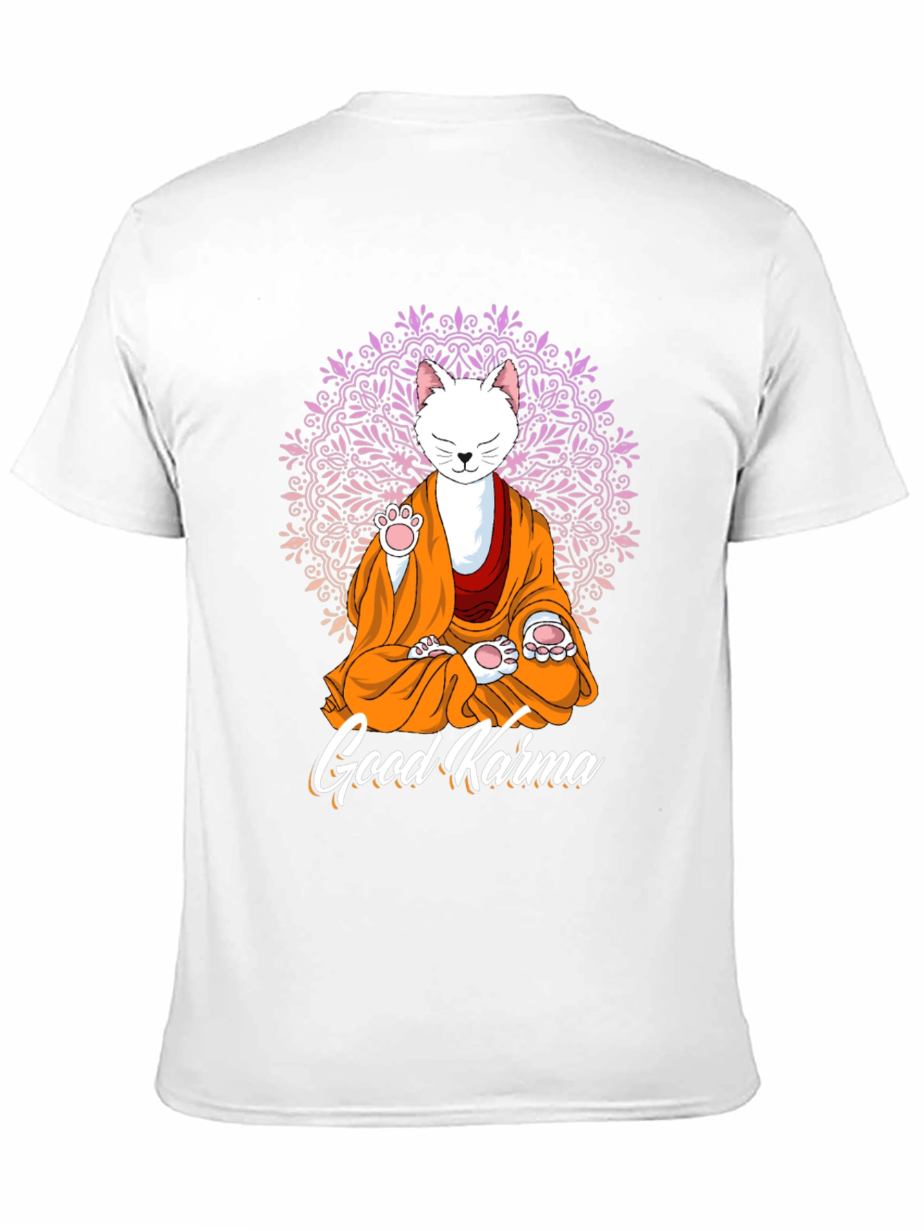 Good Karma Cat T-Shirt - Meditating Feline Tee