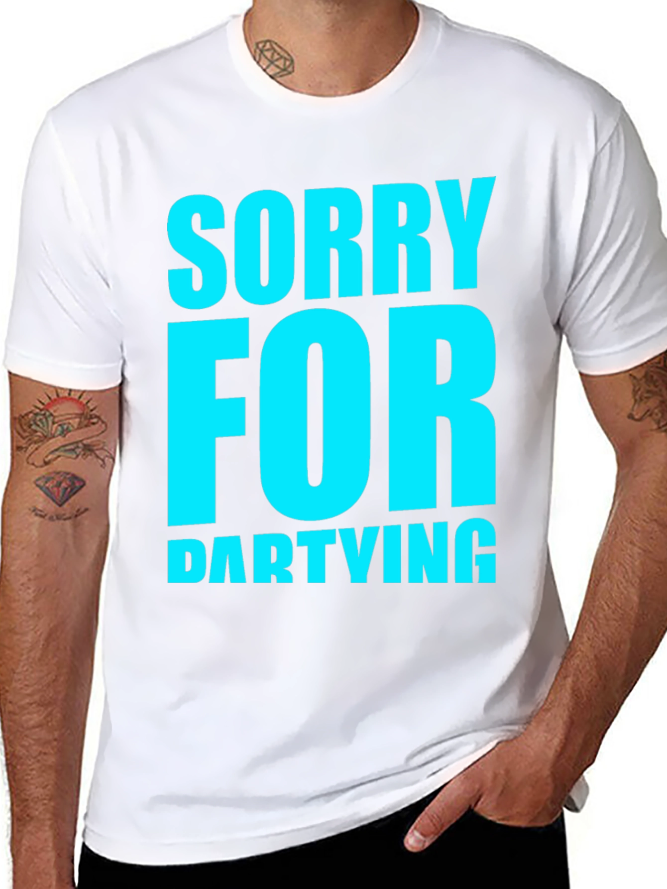 Sorry For Partying Black Graphic Tee