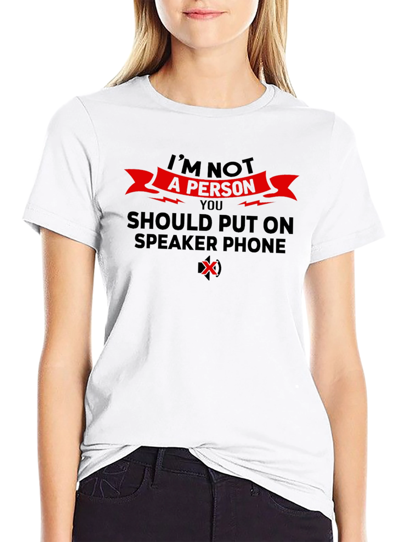 Speaker Phone T-Shirt Sarcastic Novelty Tee