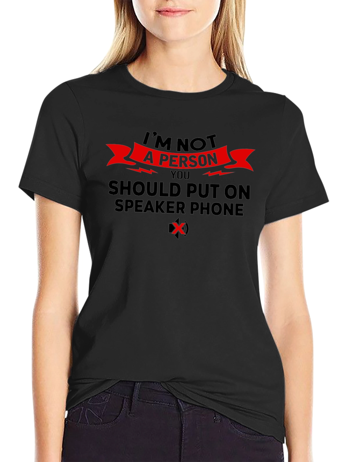 Speaker Phone T-Shirt Sarcastic Novelty Tee