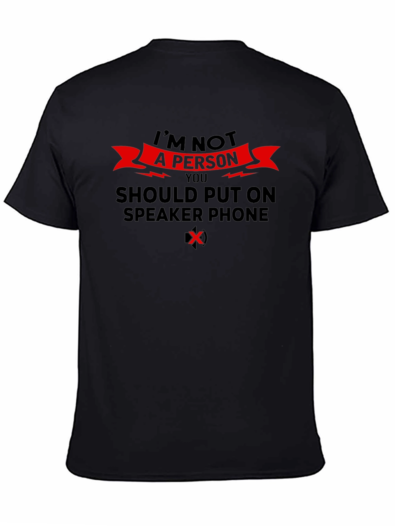 Speaker Phone T-Shirt Sarcastic Novelty Tee