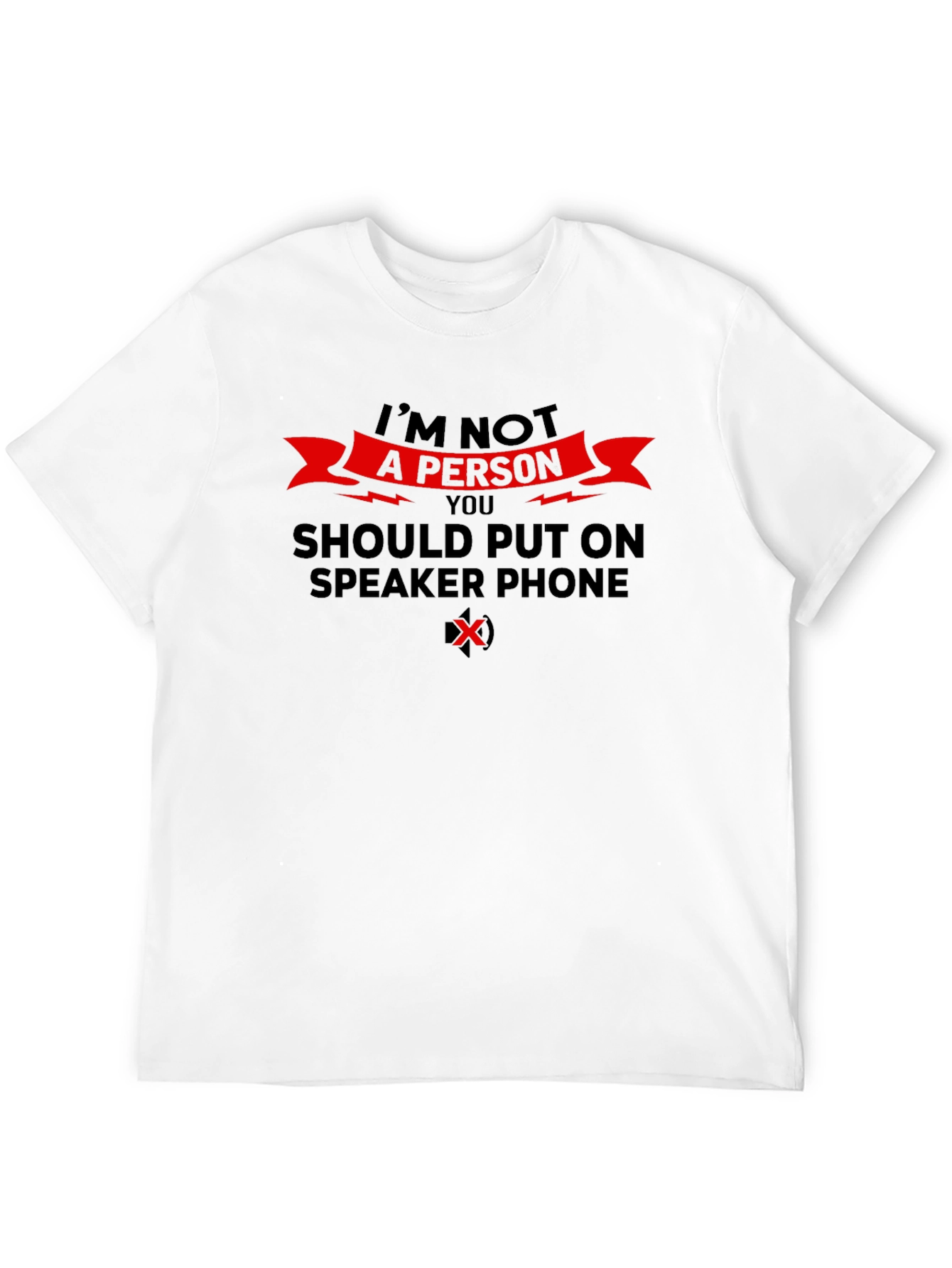 Speaker Phone T-Shirt Sarcastic Novelty Tee