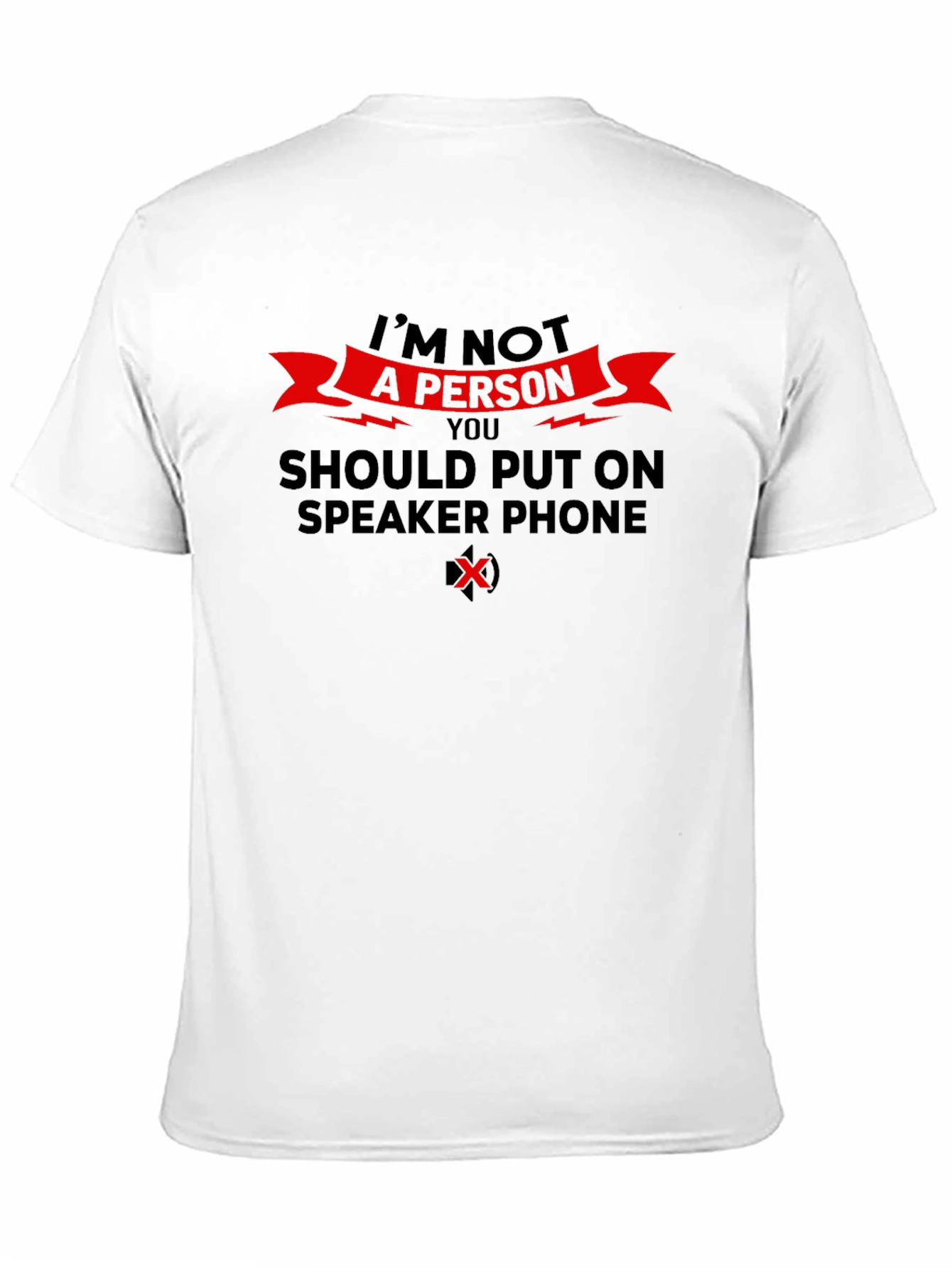 Speaker Phone T-Shirt Sarcastic Novelty Tee