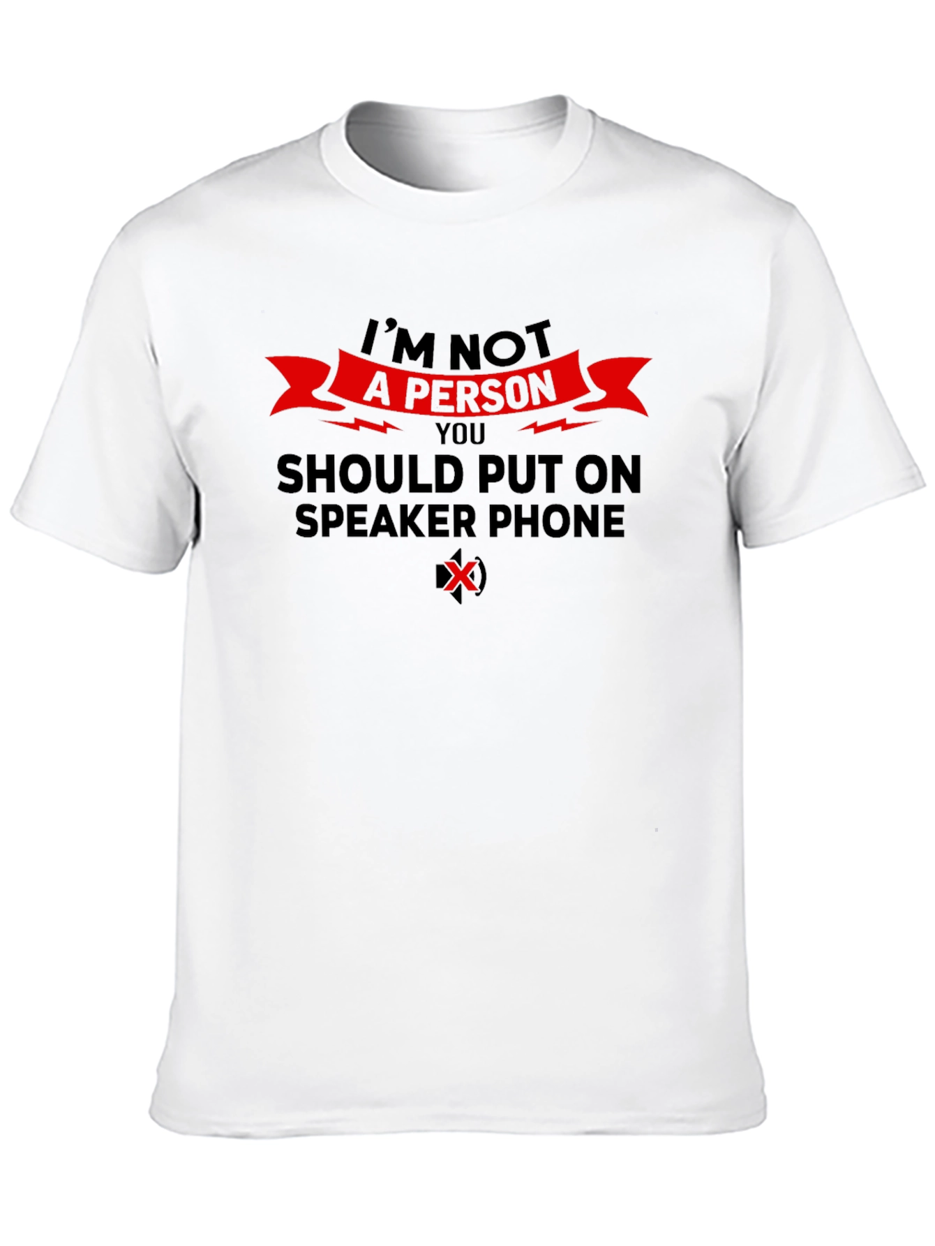 Speaker Phone T-Shirt Sarcastic Novelty Tee