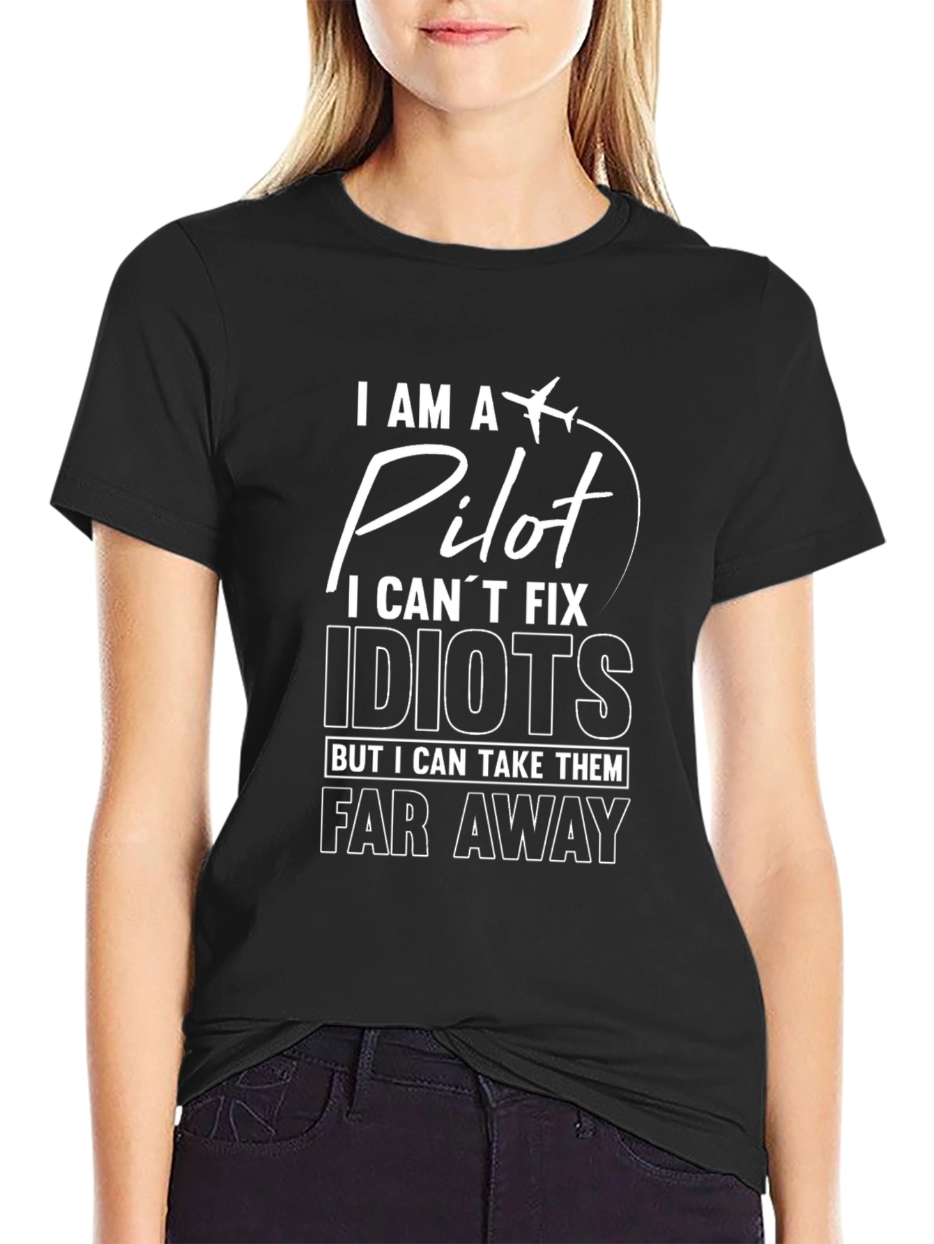 Pilot Humor T-Shirt - Fly Away From Idiots!