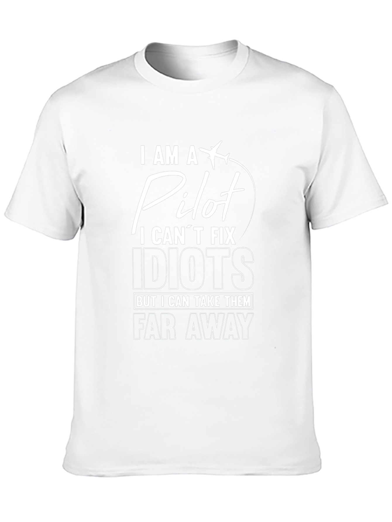 Pilot Humor T-Shirt - Fly Away From Idiots!