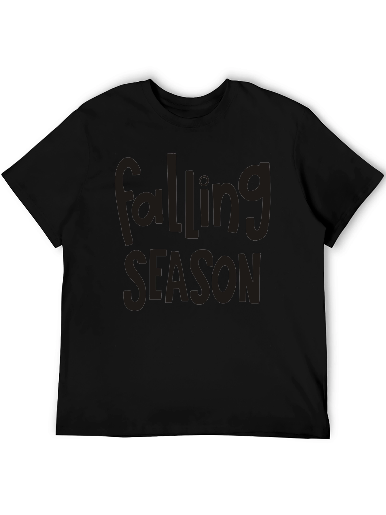 Falling Season Graphic Tee - Black