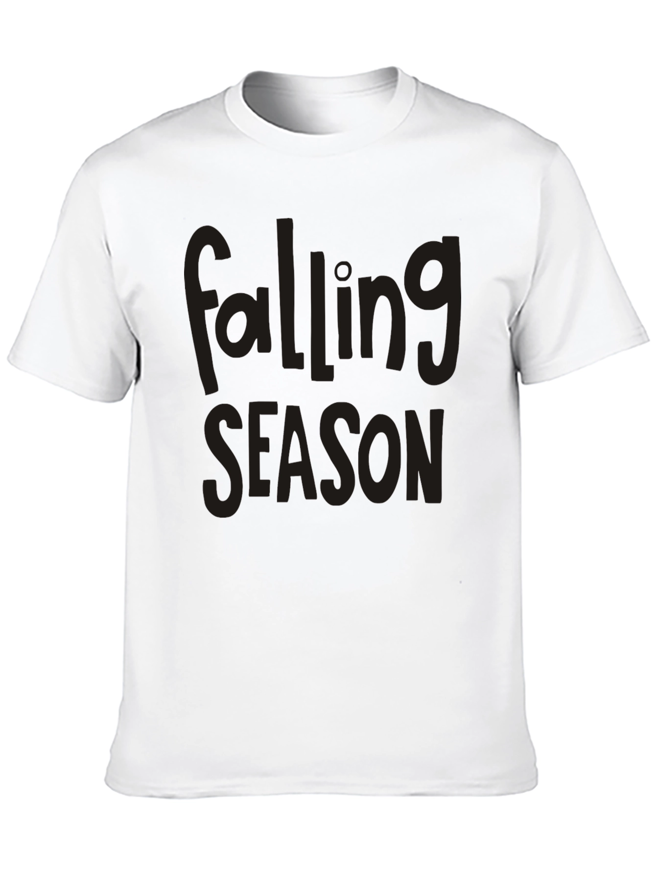 Falling Season Graphic Tee - Black