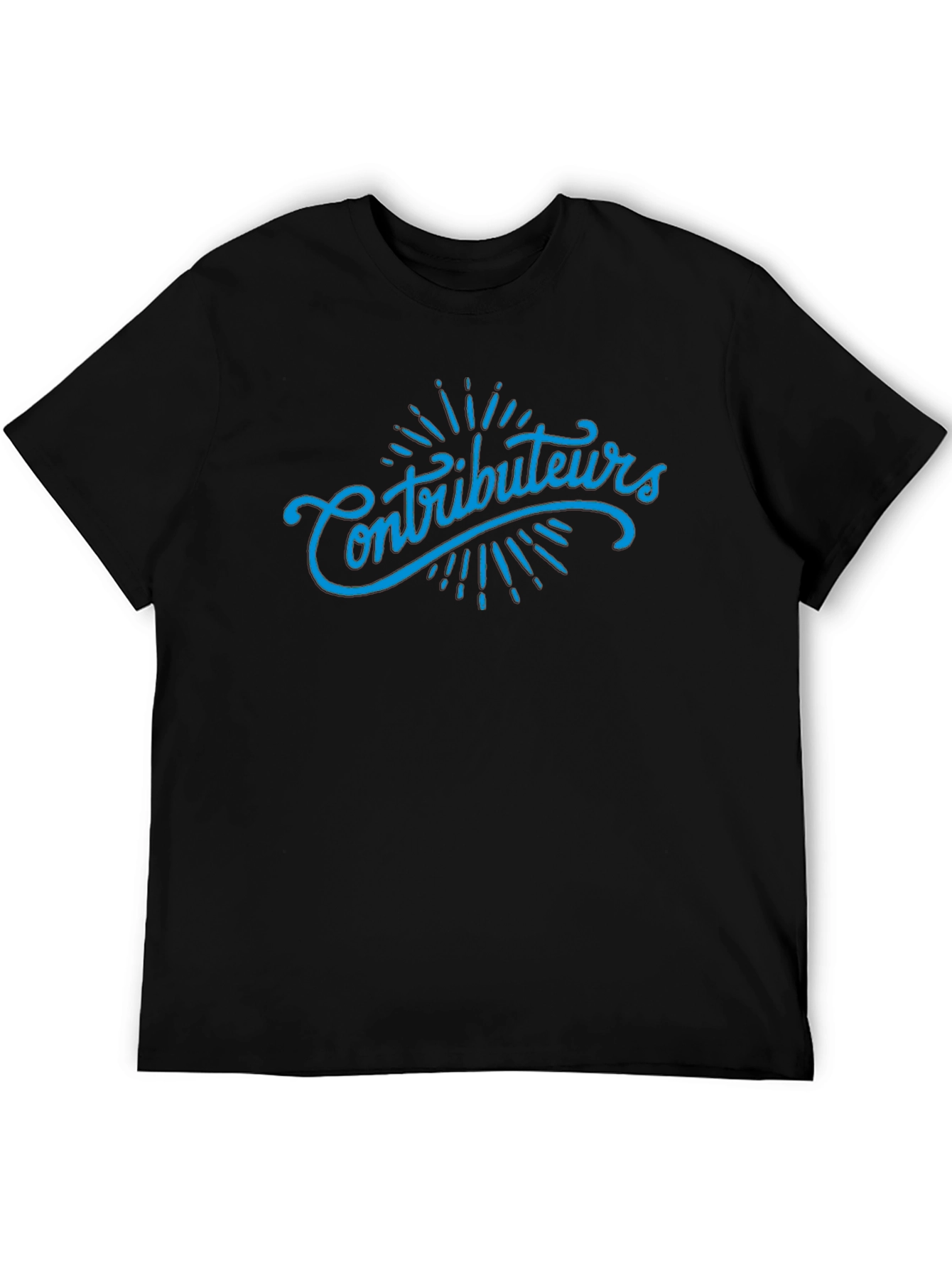 Contributors T-Shirt - Stylish Black Tee